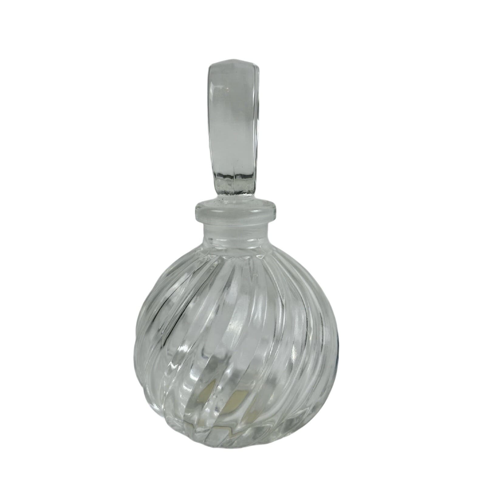 Crystal Perfume Bottle Heartstopper 5.5" 1990s Tele Floral Japan 18% crystal - Thumbnail 5