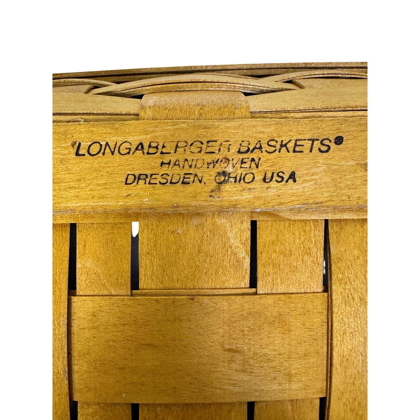 Longaberger 1998 Bread Basket with Terracotta Warming Stone-Excellent - Thumbnail 5