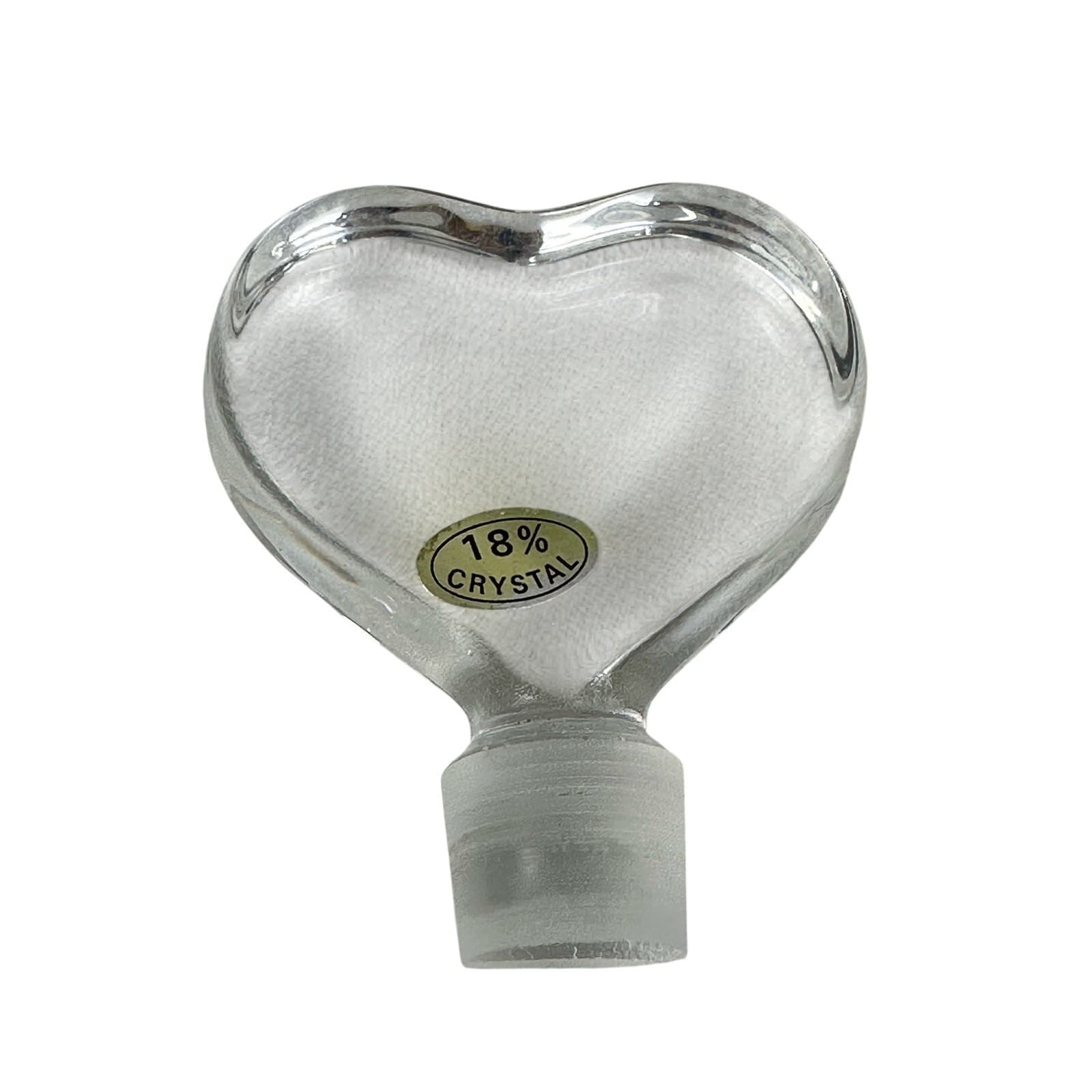 Crystal Perfume Bottle Heartstopper 5.5" 1990s Tele Floral Japan 18% crystal - Thumbnail 6