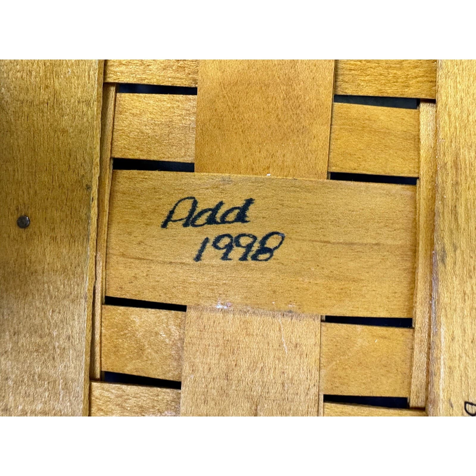 Longaberger 1998 Bread Basket with Terracotta Warming Stone-Excellent - Thumbnail 6