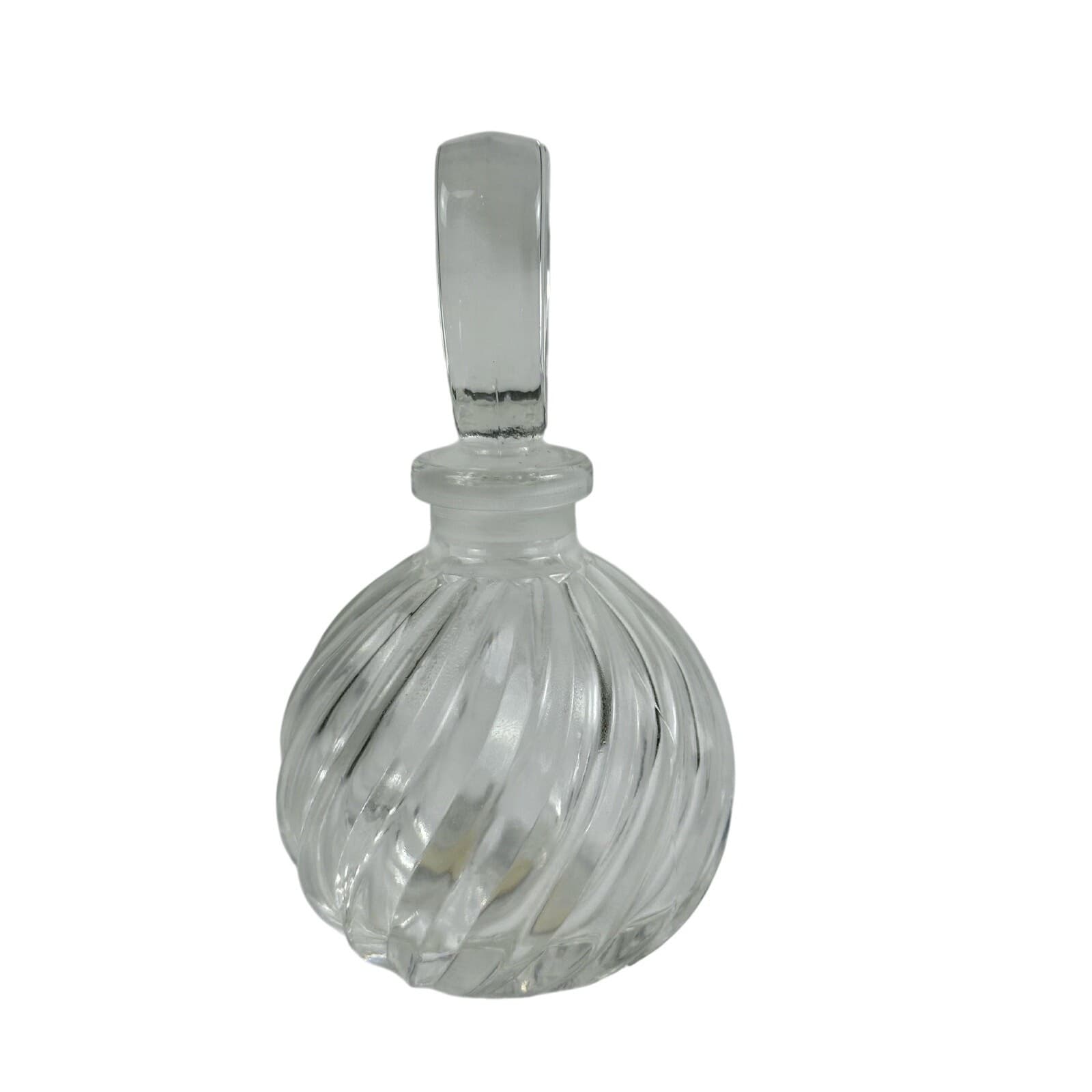 Crystal Perfume Bottle Heartstopper 5.5" 1990s Tele Floral Japan 18% crystal - Thumbnail 3