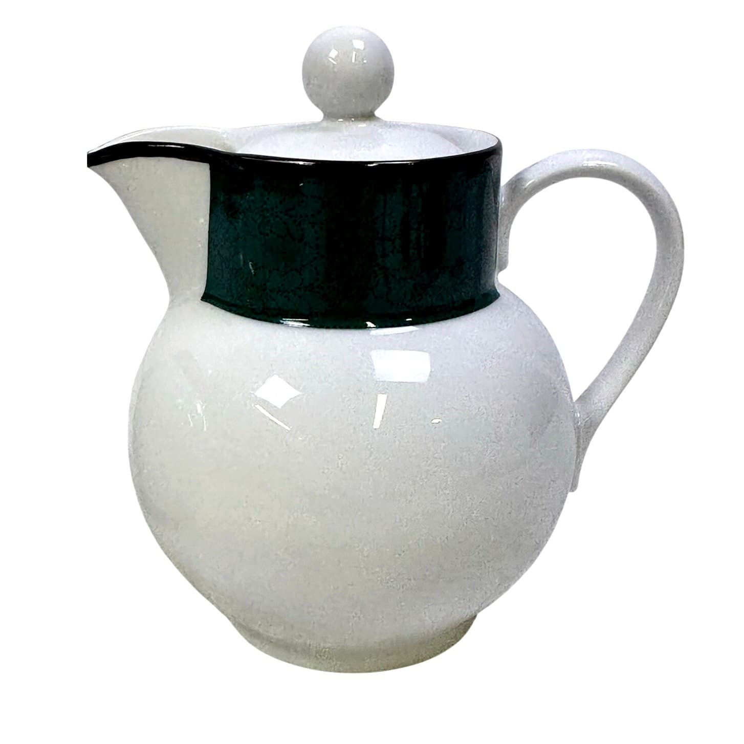 Dansk Portugal Retired 1993-1998 'Quiltings Emerald Braid' Creamer and Sugar - Thumbnail 2
