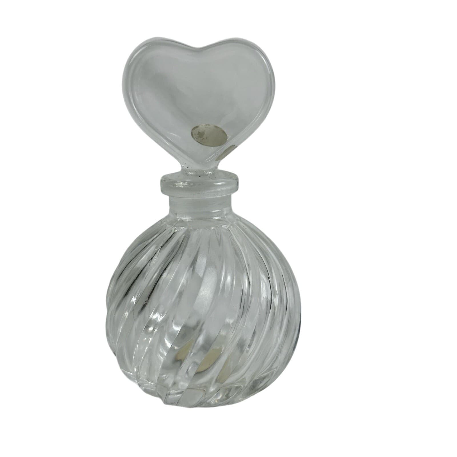 Crystal Perfume Bottle Heartstopper 5.5" 1990s Tele Floral Japan 18% crystal - Thumbnail 4
