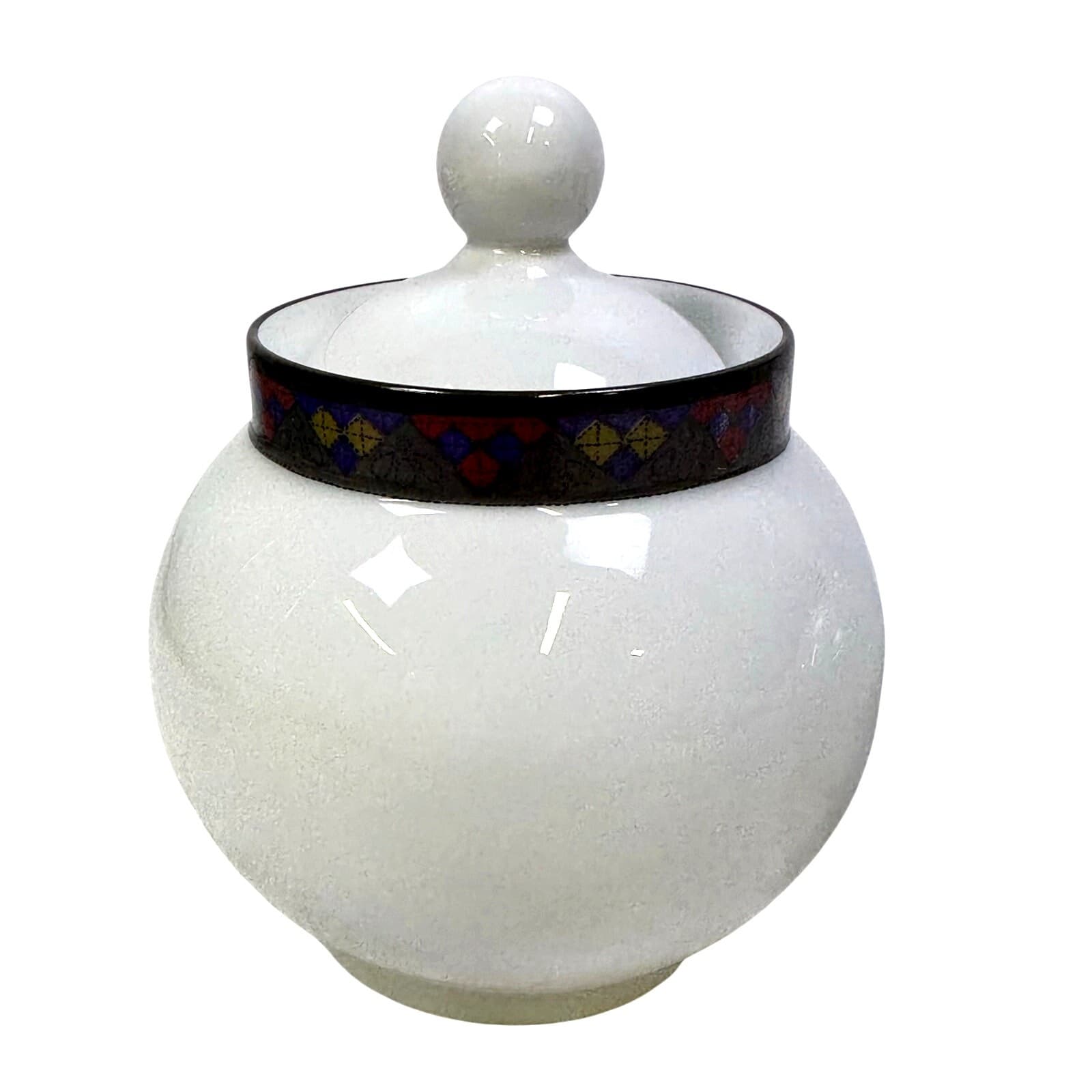 Dansk Portugal Retired 1993-1998 'Quiltings Emerald Braid' Creamer and Sugar - Thumbnail 3