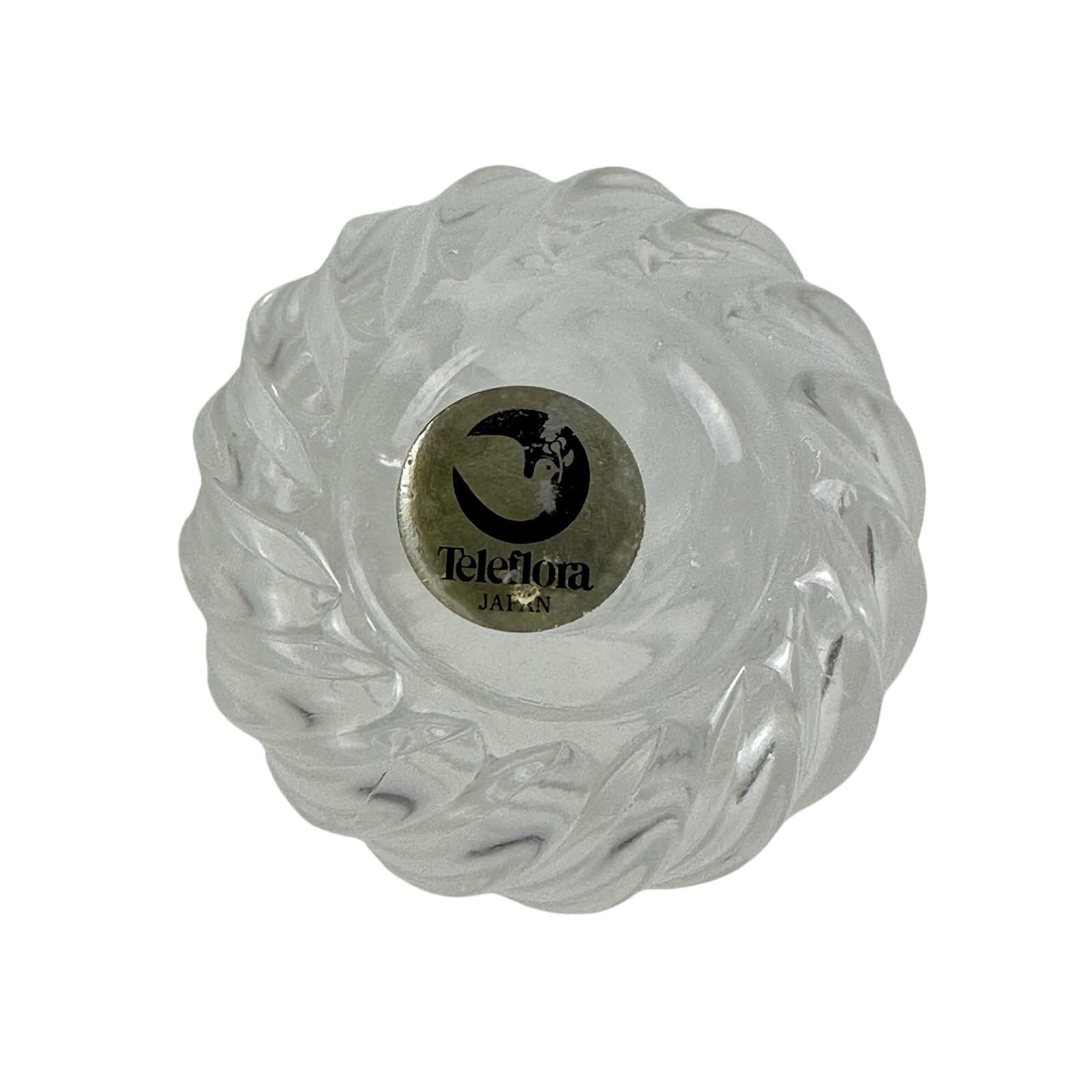 Crystal Perfume Bottle Heartstopper 5.5" 1990s Tele Floral Japan 18% crystal - Thumbnail 8