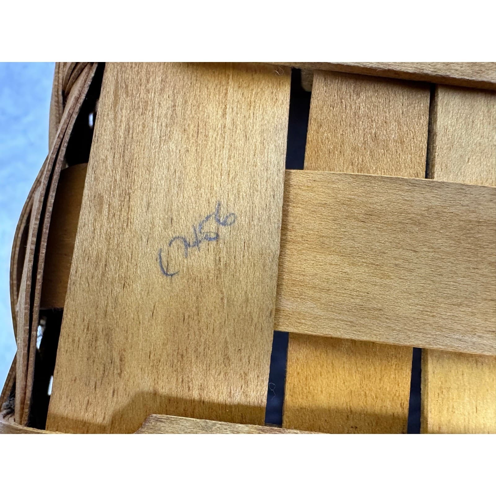 Longaberger 2003 Magazine Slant Basket Divider Insert Leather Handles-Excellent - Thumbnail 13