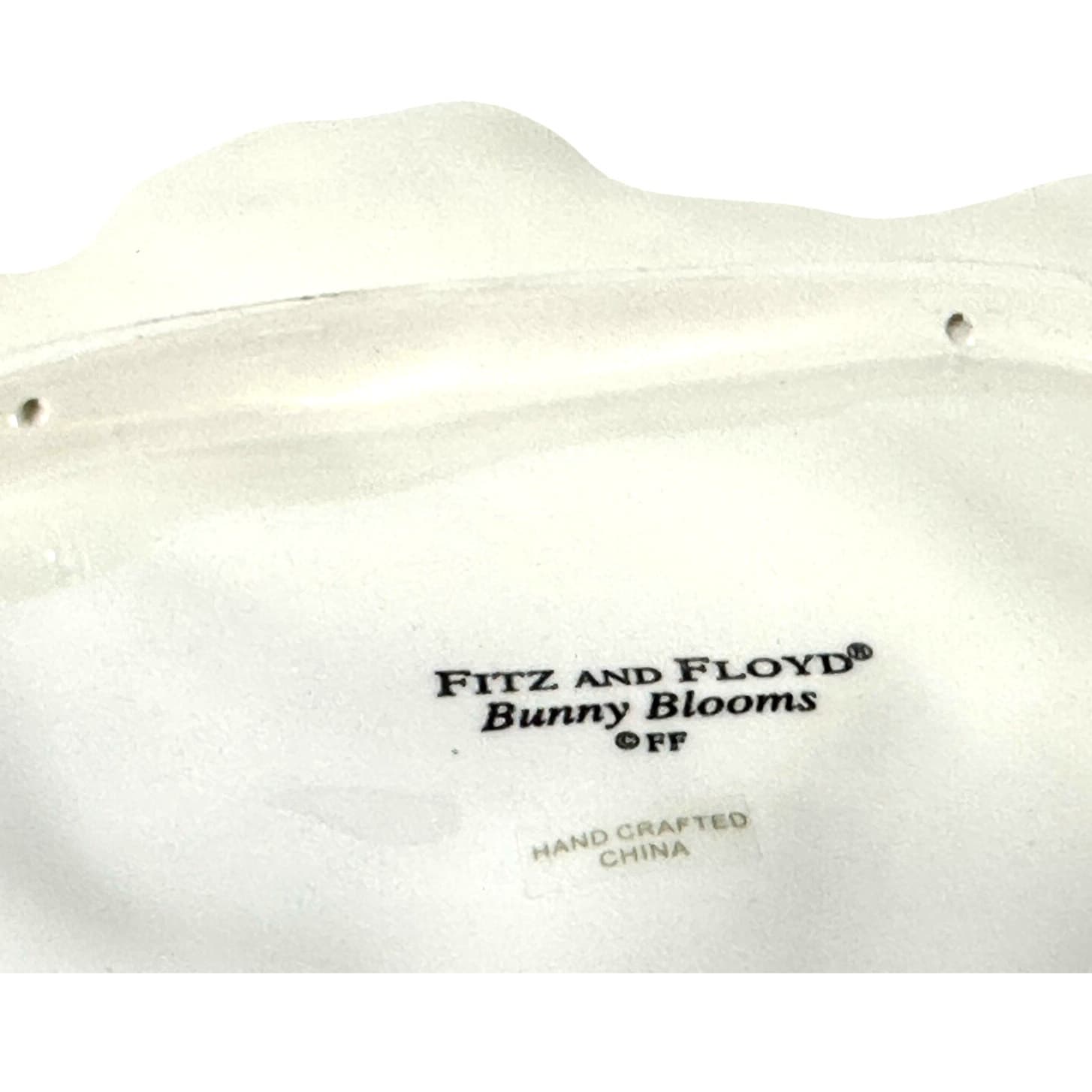 Fitz and Floyd Essentials "Bunny Blooms" Canape Plate/Dish-Absolutely Adorable! - Thumbnail 4