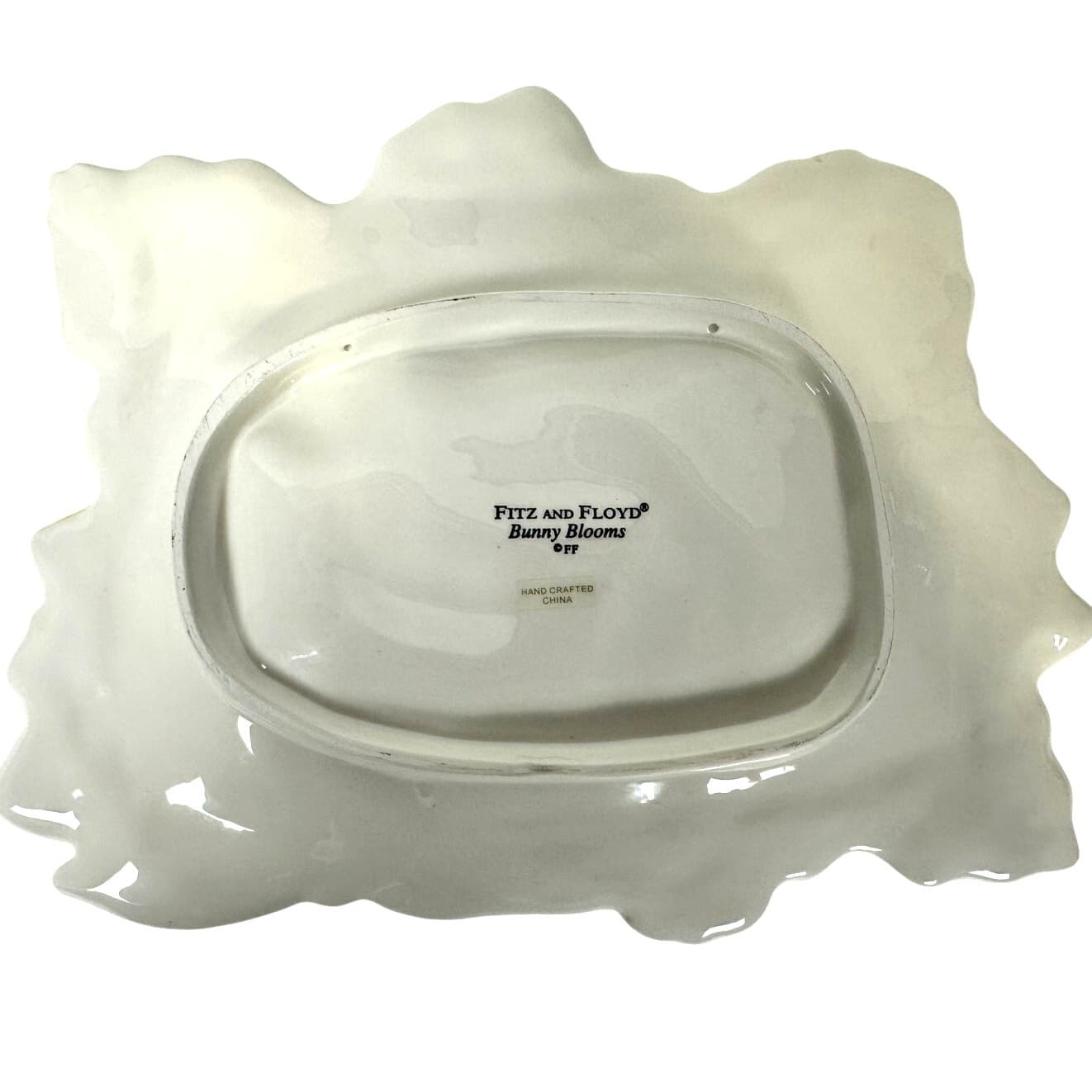 Fitz and Floyd Essentials "Bunny Blooms" Canape Plate/Dish-Absolutely Adorable! - Thumbnail 3