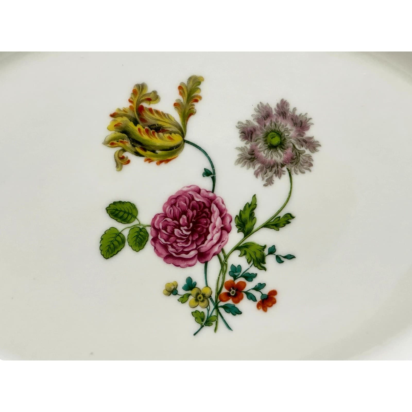 AJCO (AJ07) Vintage 1930's Gold Trim Flower Oval 16 x11 Serving Platter - Thumbnail 2