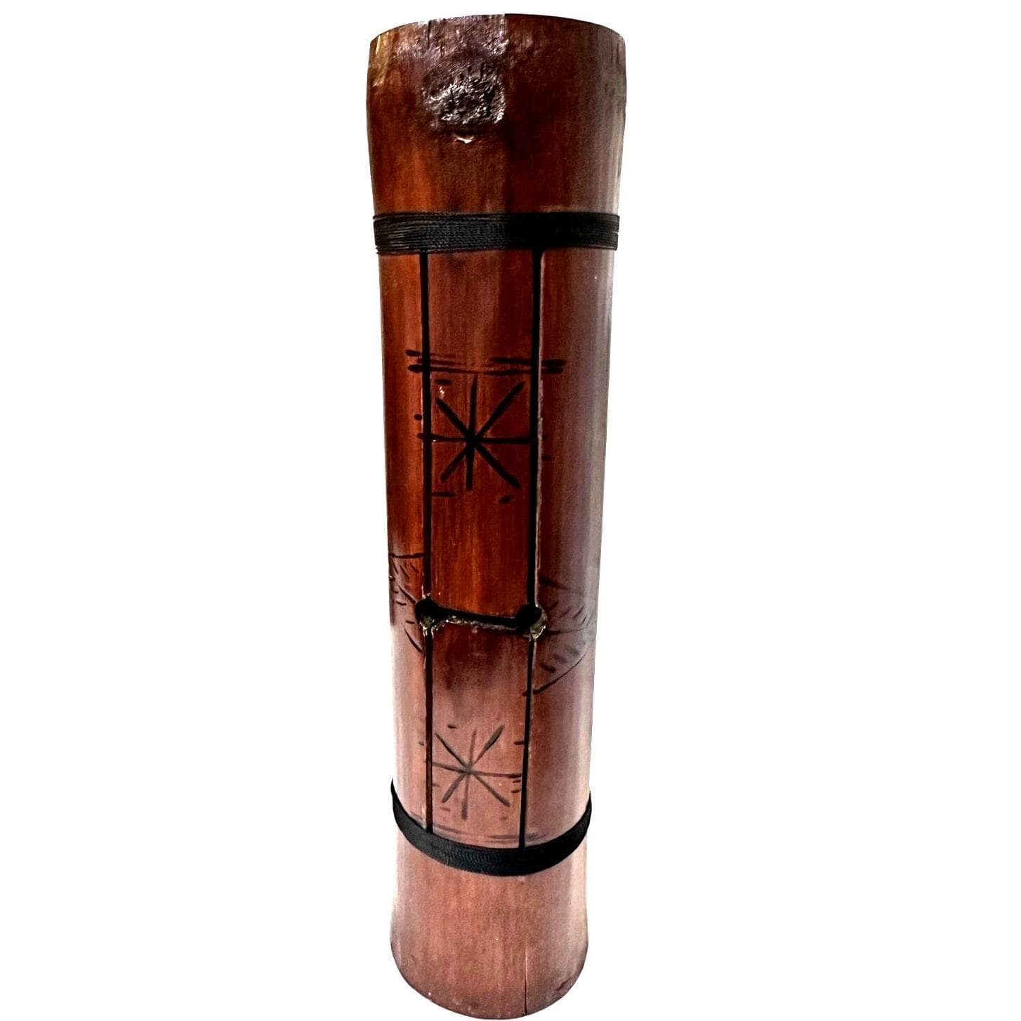 Folk Art Log Drum Wooden Tongue Slit Drum Talking Instrument-Rare! - Thumbnail 5