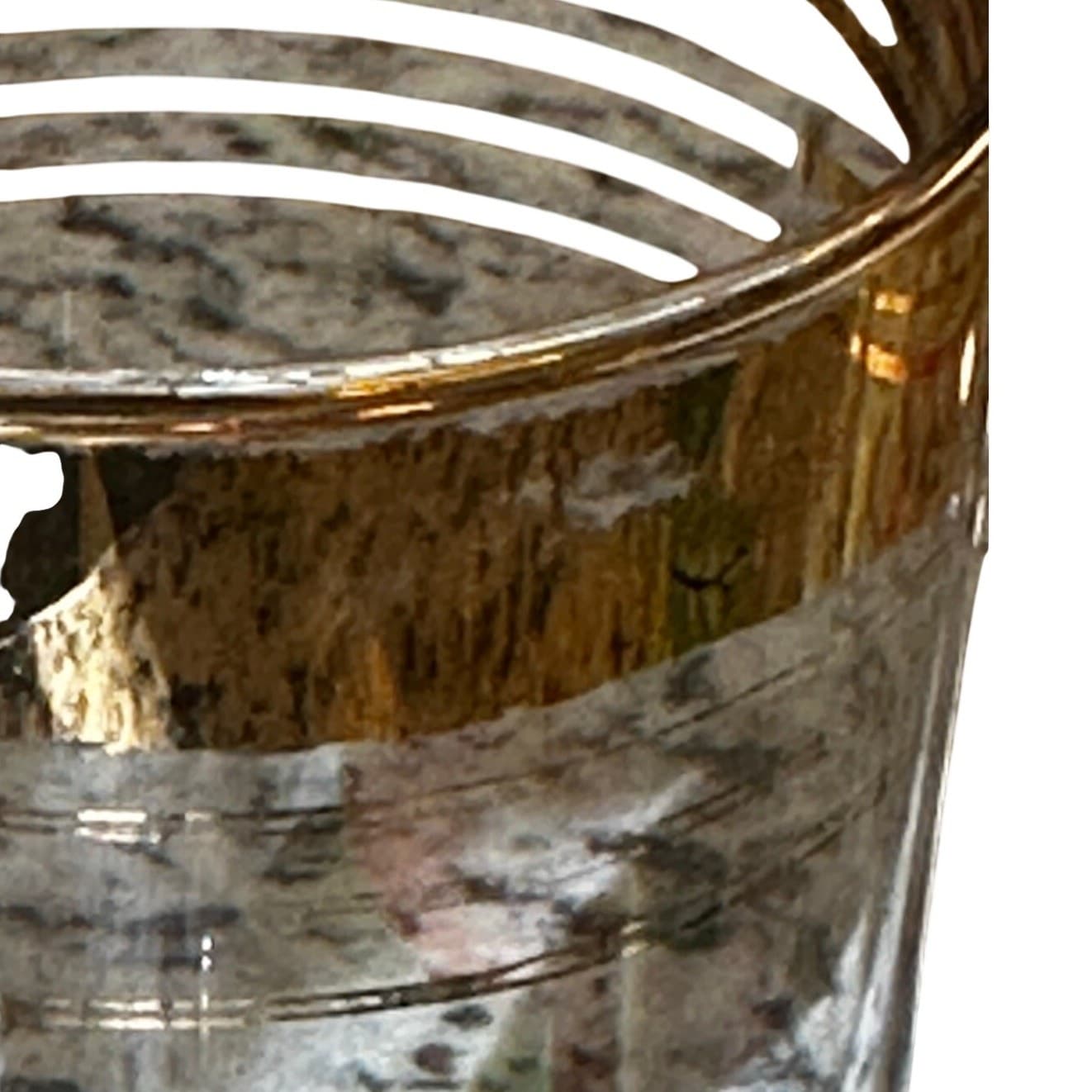 West Virginia Glass Company Vintage 1950's 'Orchard' Gold Hi-Ball Glasses-Set 4 - Thumbnail 7