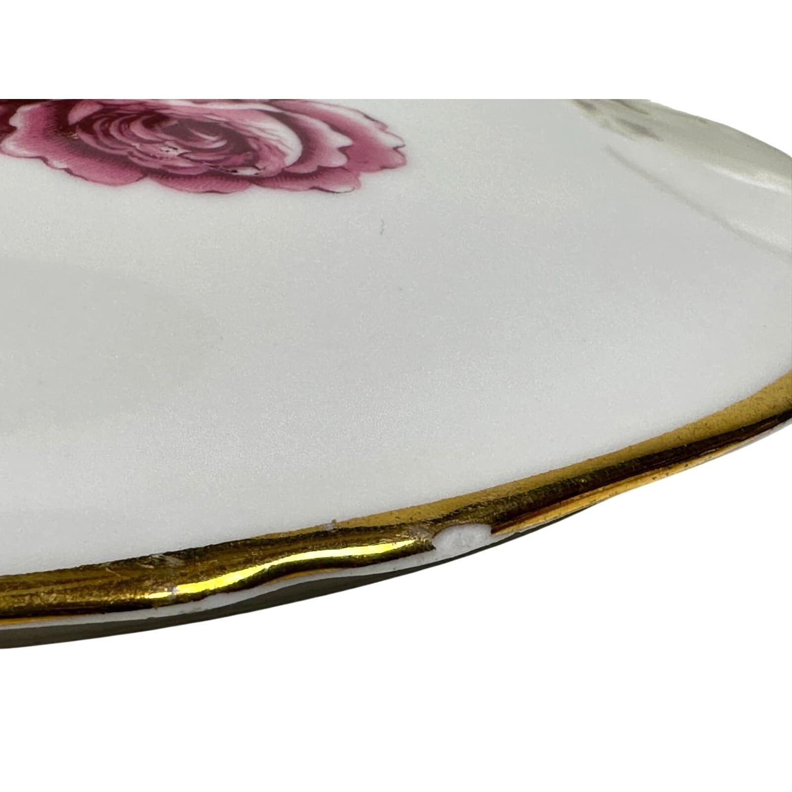 AJCO (AJ07) Vintage 1930's Gold Trim 'Flower' Round Covered Serving Dish - Thumbnail 10