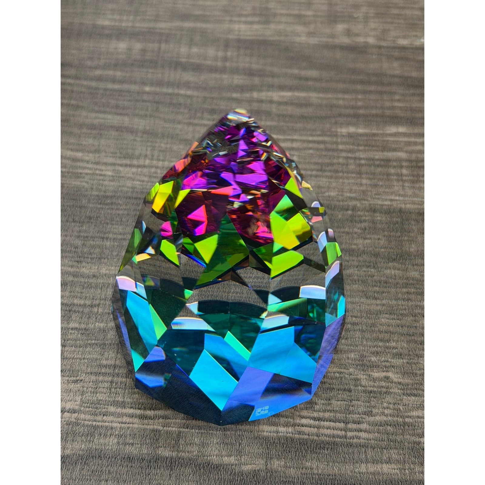 Lalique France Statuette Nu Reve Crystal Sculpture Rainbow Prism Art Glass w/Box - Thumbnail 10