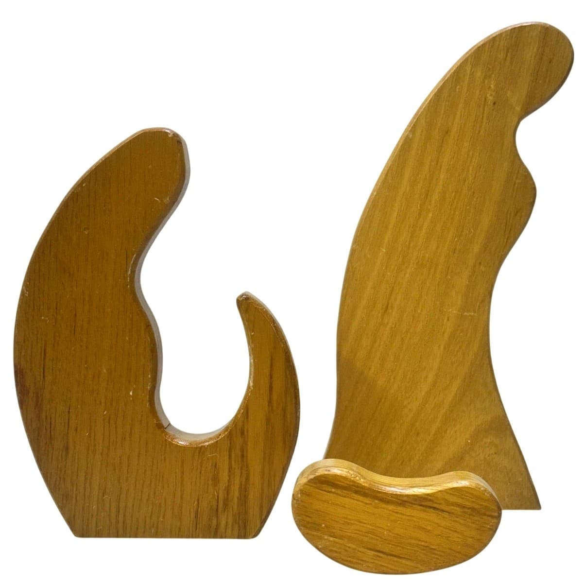 Wooden Three-Piece Abstract Holy Family Cut Out Nativity Scene - Thumbnail 4