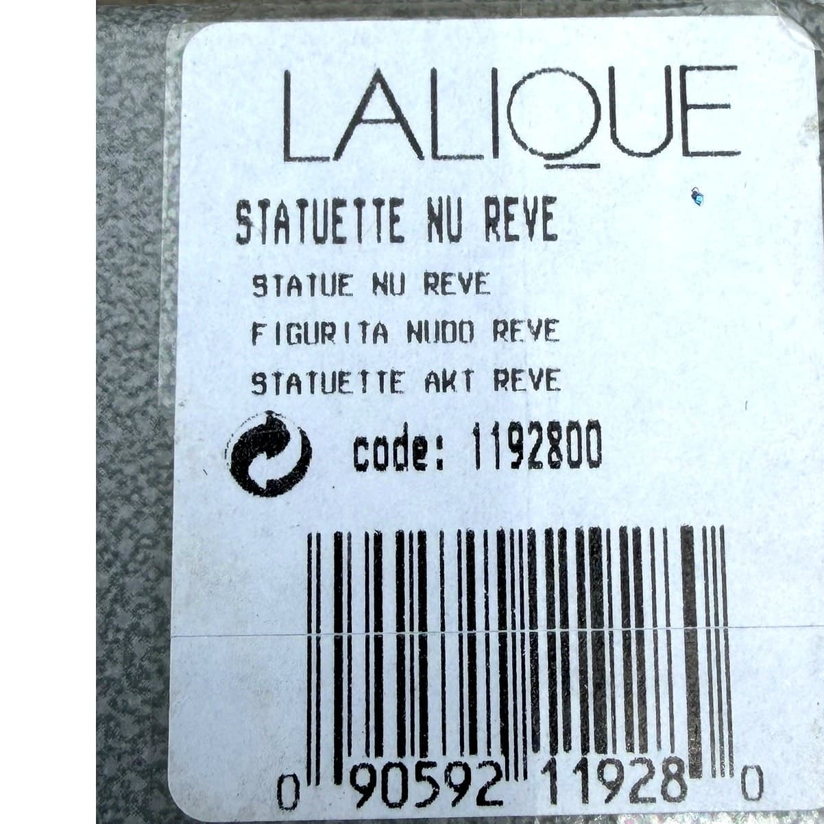 Lalique France Statuette Nu Reve Crystal Sculpture Rainbow Prism Art Glass w/Box - Thumbnail 9