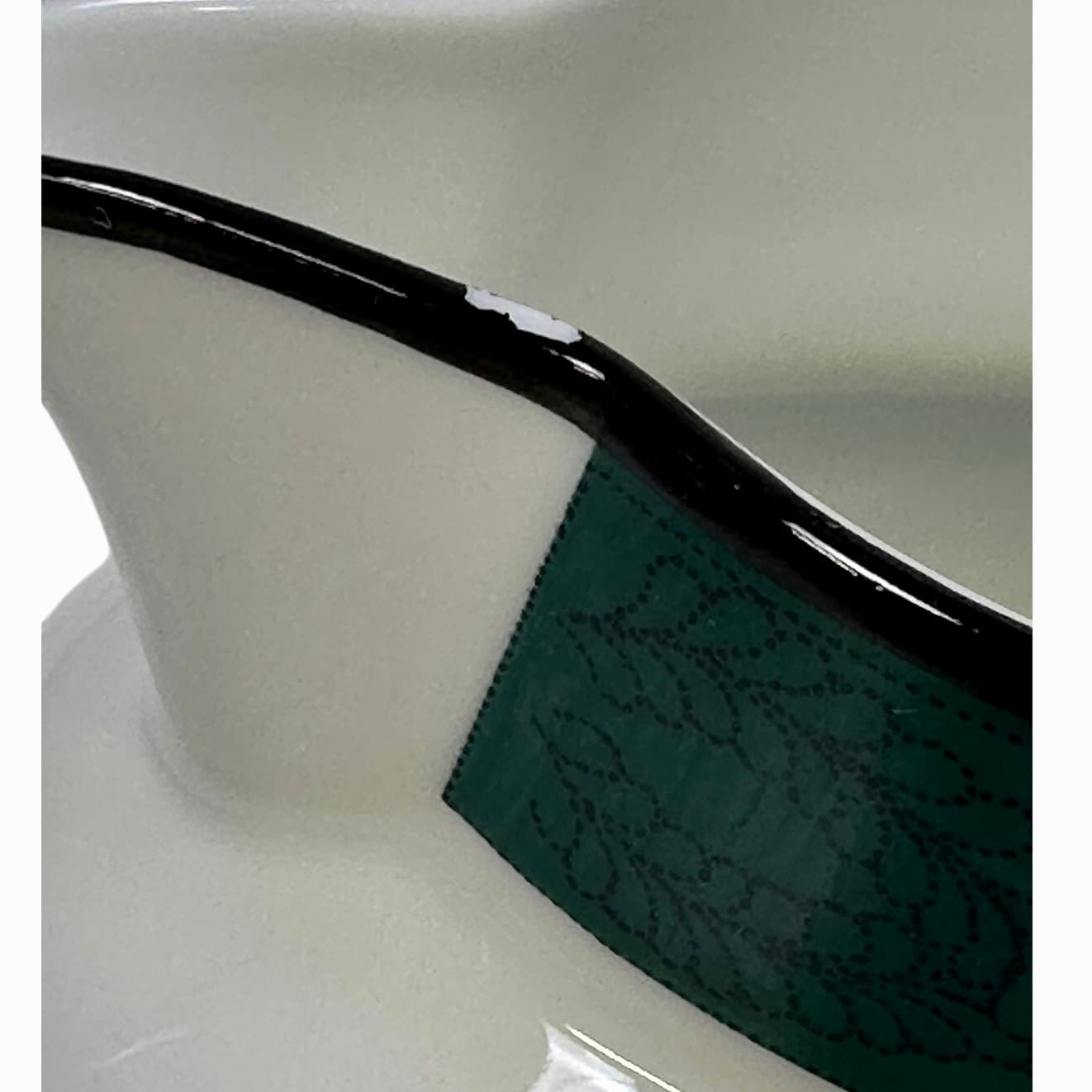 Dansk Portugal Retired 1993-1998 'Quiltings Emerald Braid' Gravy Boat - Thumbnail 5