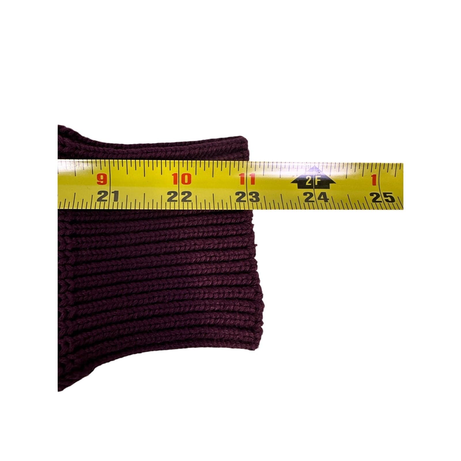 L L Bean 0 FHT4 Men's Large Cable Knit Sweater Burgundy 100% Cotton Full Zip - Thumbnail 9