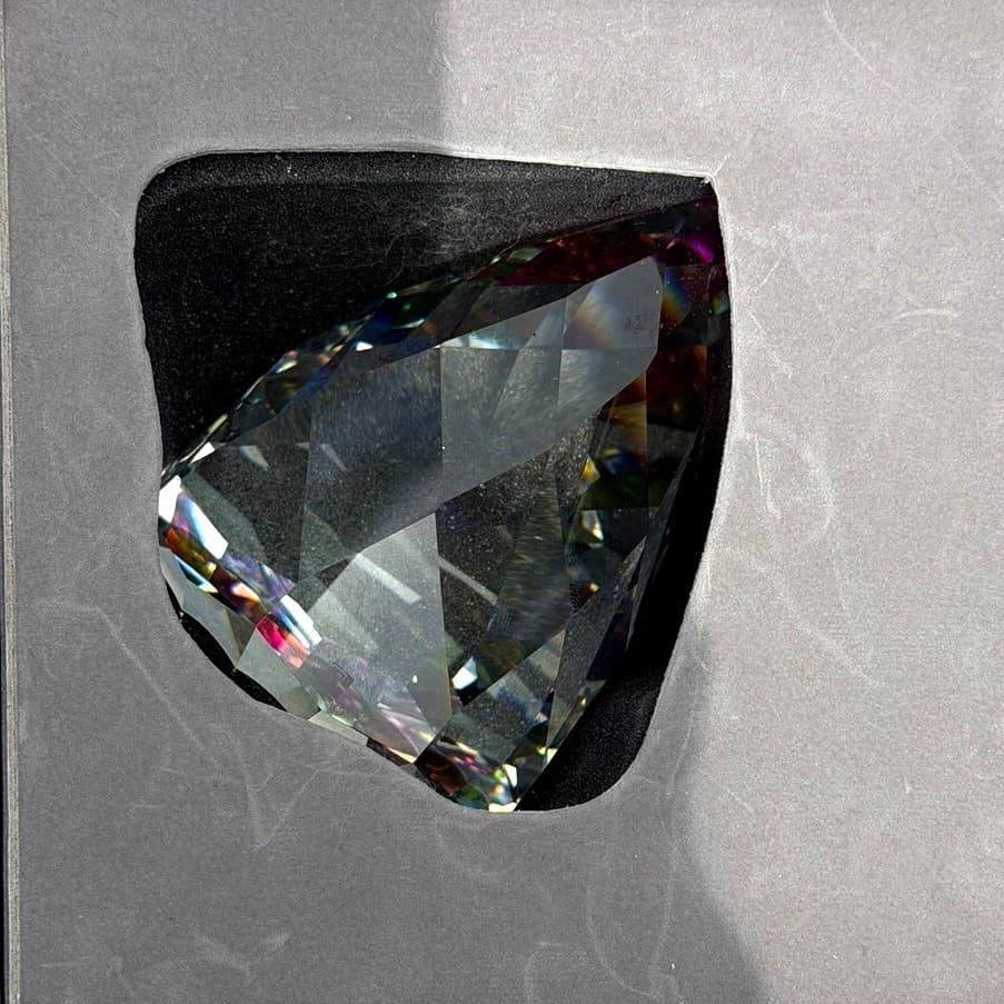 Lalique France Statuette Nu Reve Crystal Sculpture Rainbow Prism Art Glass w/Box - Thumbnail 5