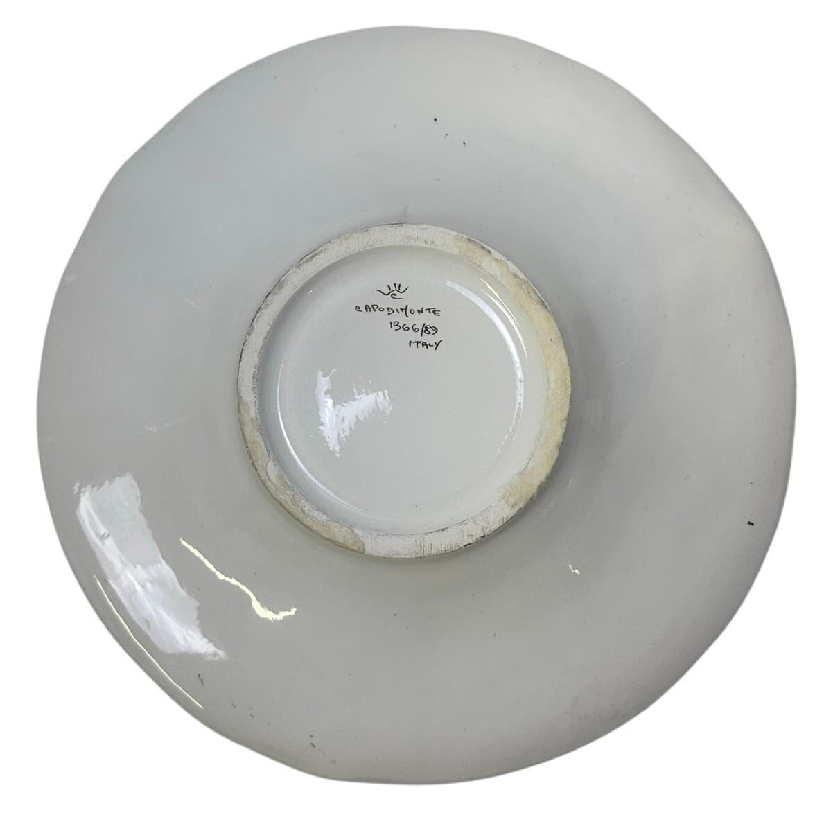 Capodimonte Italian Vintage 1950-1970 Raised Relief Porcelain 11.5" Ash Tray - Thumbnail 10