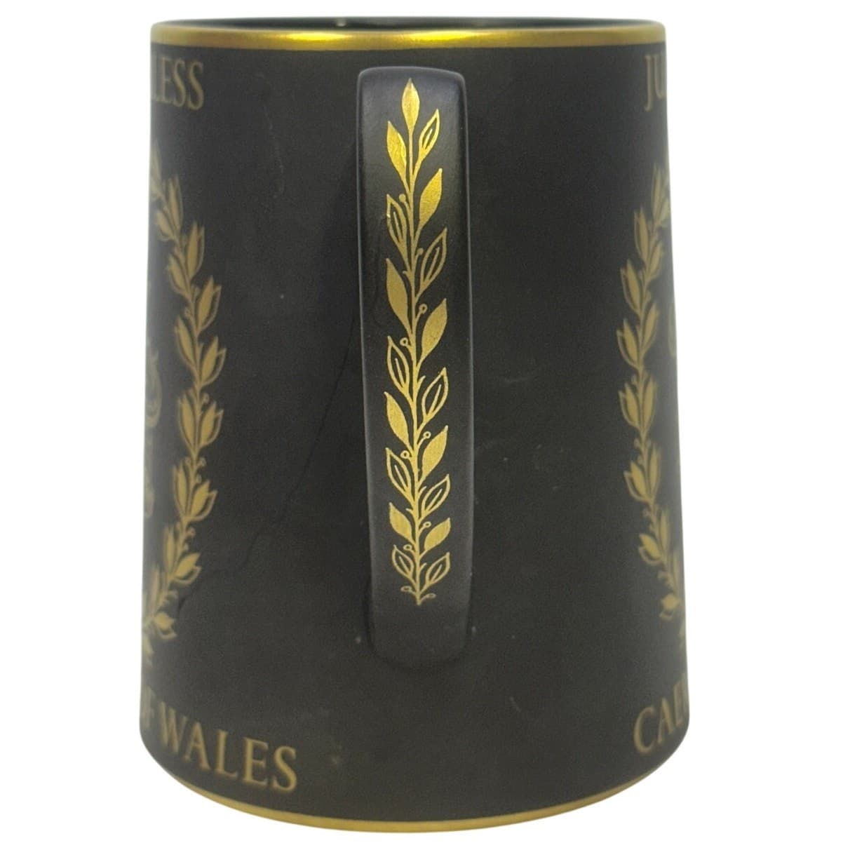Wedgwood Black Basalt Jasperware 1969 Commemorative Tankard Mug Prince of Wales - Thumbnail 2