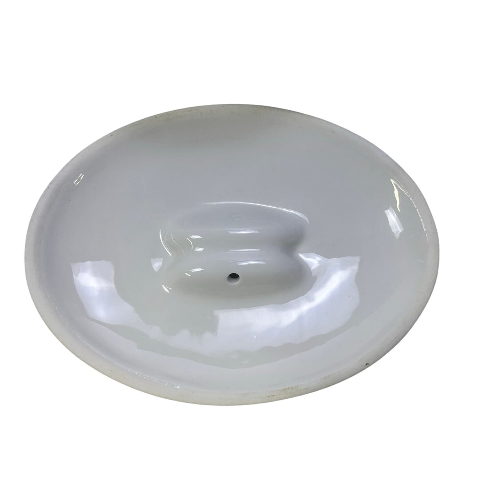 Porcelaine de Paris Vintage Oval Covered Baker Hand Painted Waterfowl Design - Thumbnail 6
