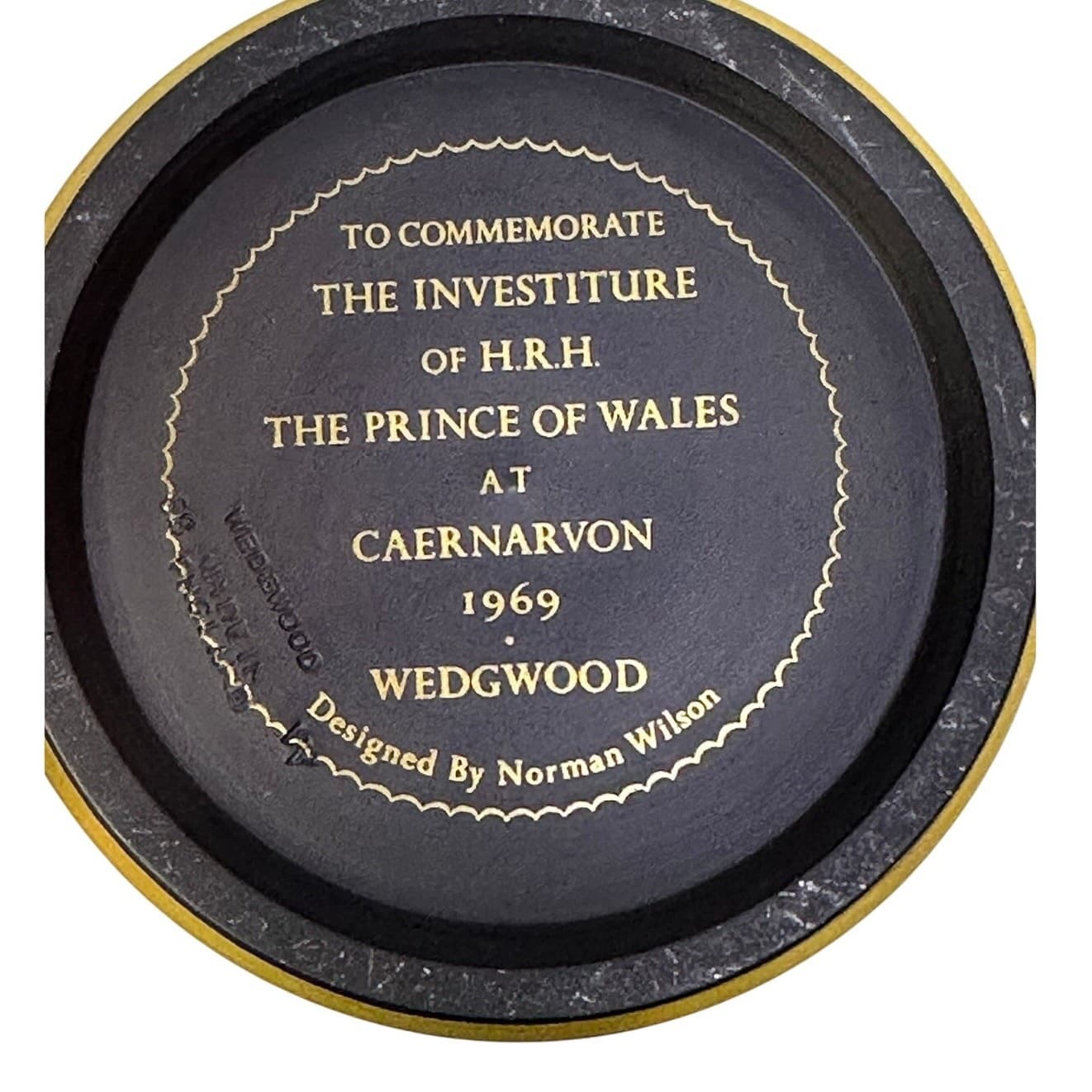 Wedgwood Black Basalt Jasperware 1969 Commemorative Tankard Mug Prince of Wales - Thumbnail 6