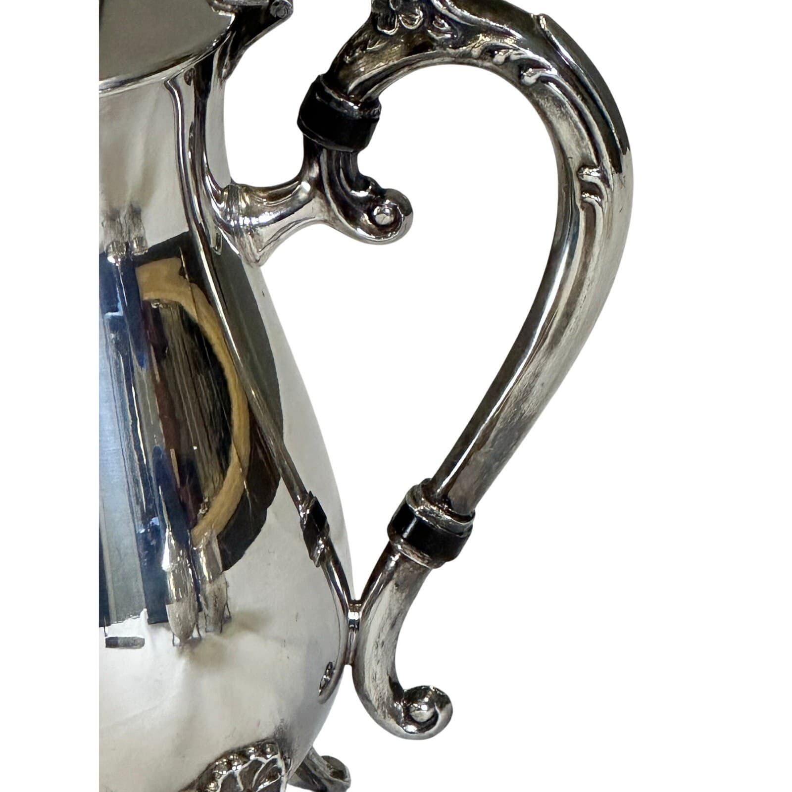Leonard Silverplate 3-Piece Tea/Coffee Pot, Cream Pitcher, Sugar Bowl w/Lid - Thumbnail 3