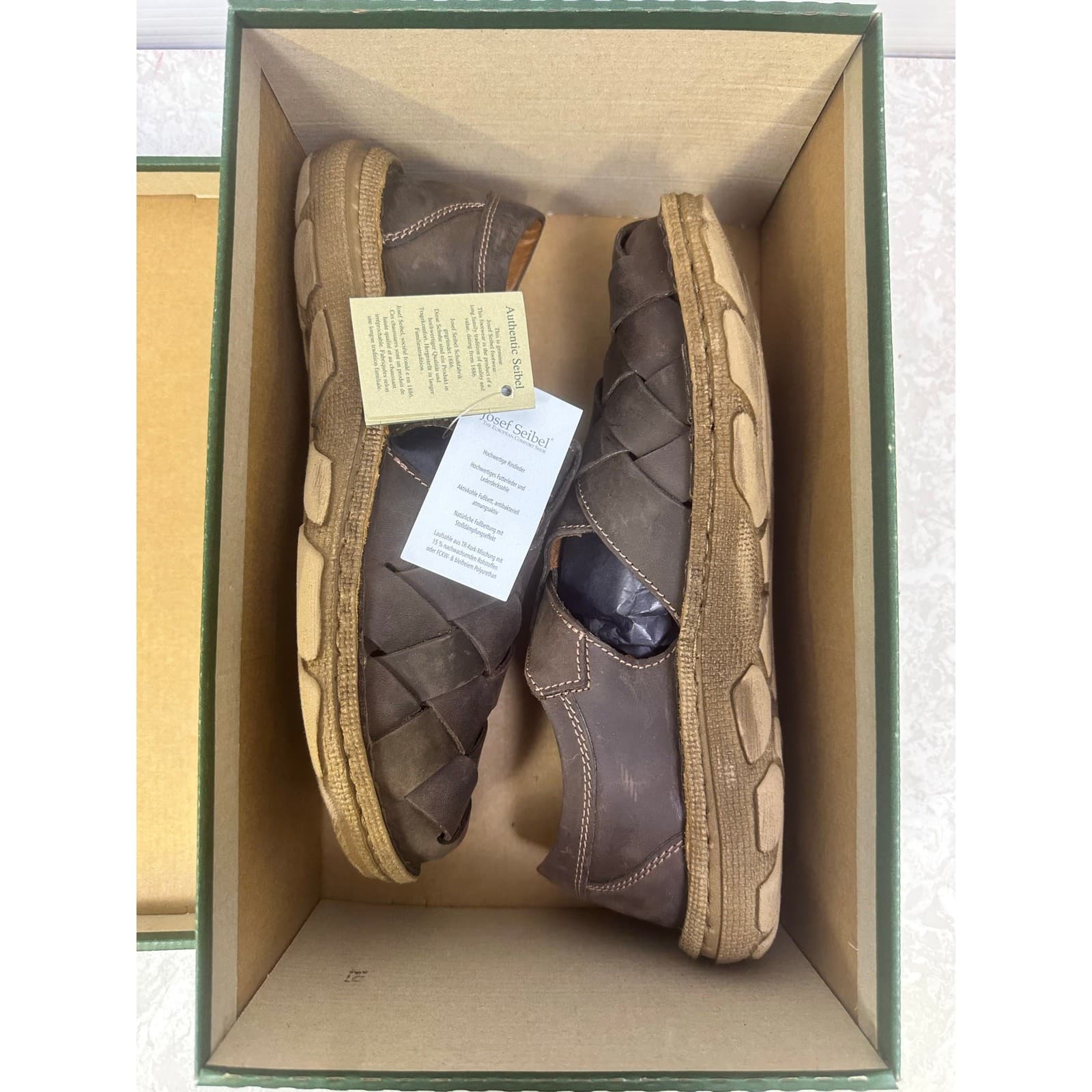 Josef Seibel Bulgaria Men’s Spirit of Nature Muster Woven Leather 8.5US/42EU-NEW - Thumbnail 4