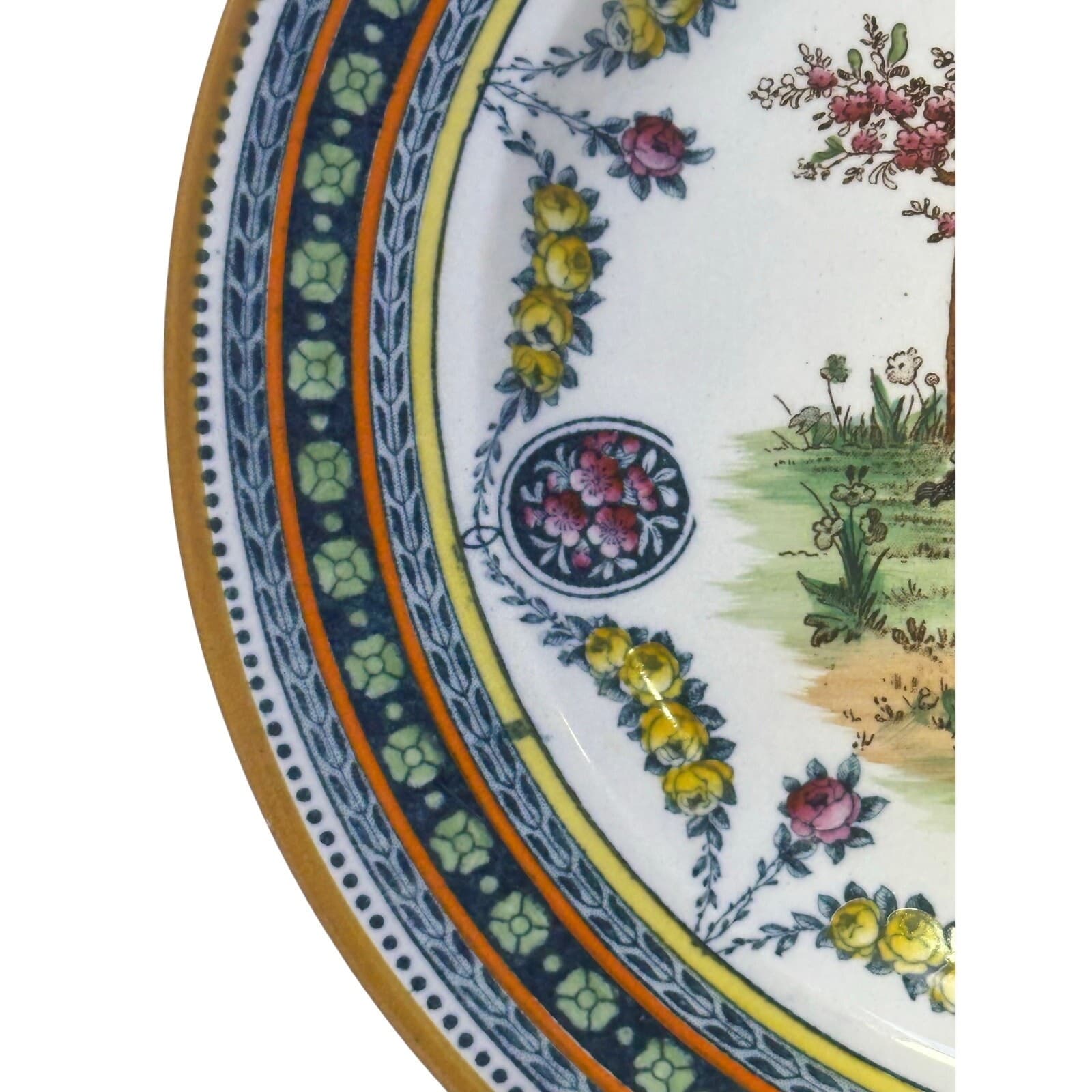 Wedgwood Antique 19th Century 'Garland' Kate Greenaway Etruria 10.25" Plate - Thumbnail 3