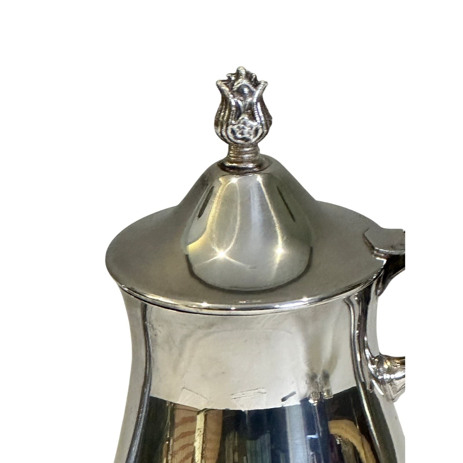 Leonard Silverplate 3-Piece Tea/Coffee Pot, Cream Pitcher, Sugar Bowl w/Lid - Thumbnail 4