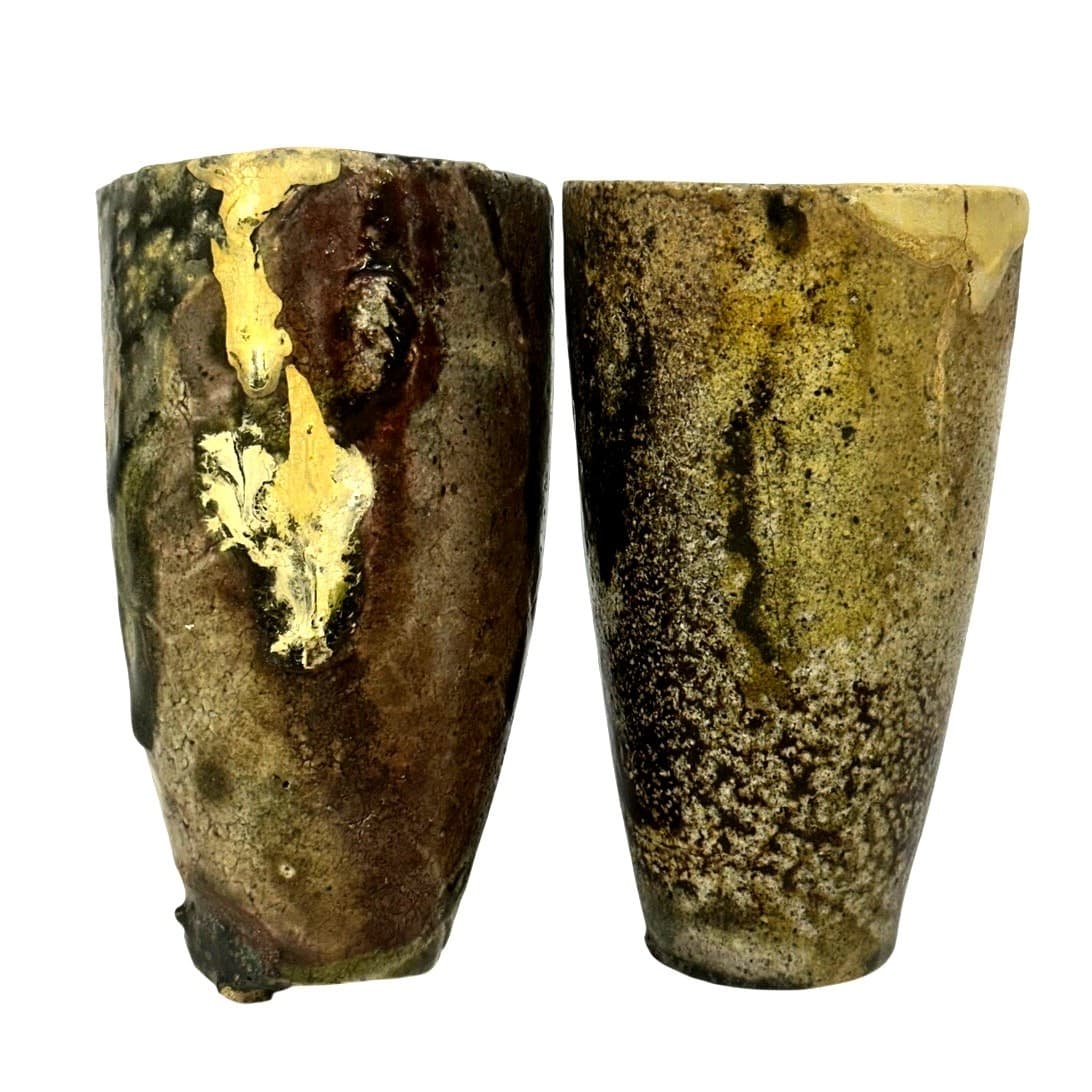 Unique & Rare Antique Early 1900's Russian Crucibles Display Art Vases-Set of 2 - Thumbnail 3