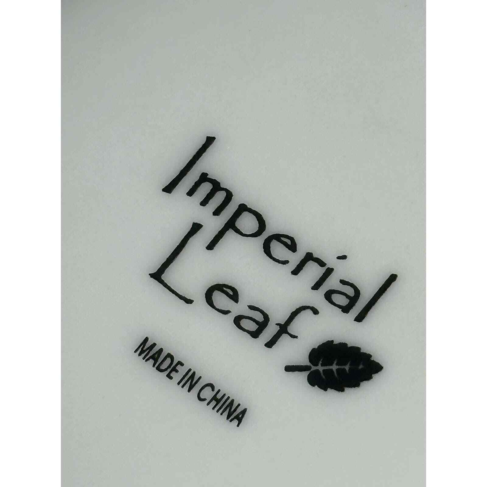 Vintage Imperial Tobacco Leaf China Floral Gold Trim Flat Bottom Cup Retired - Thumbnail 6