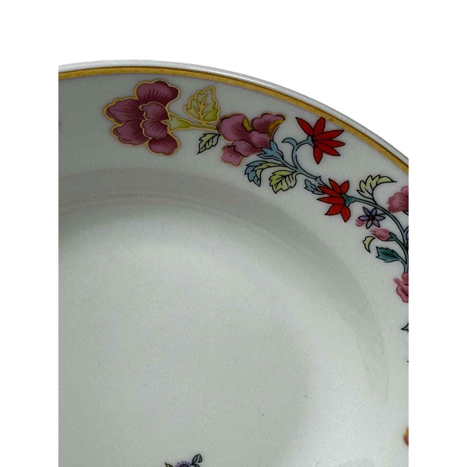 Vintage Imperial Tobacco Leaf China Floral Gold Trim Soup Bowl Retired-8" - Thumbnail 4