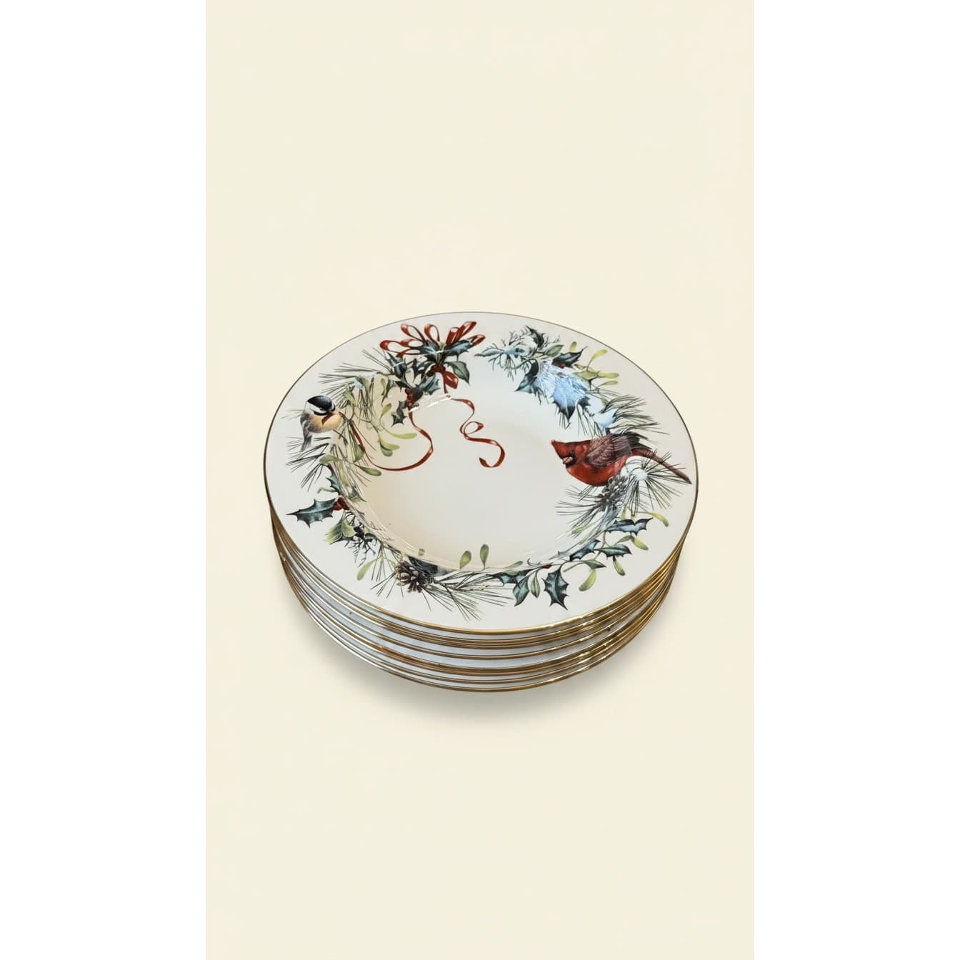 Lenox Holiday Winter Greetings 70 Pc Dinnerware Service for 8 w/Serving Pieces - Thumbnail 6
