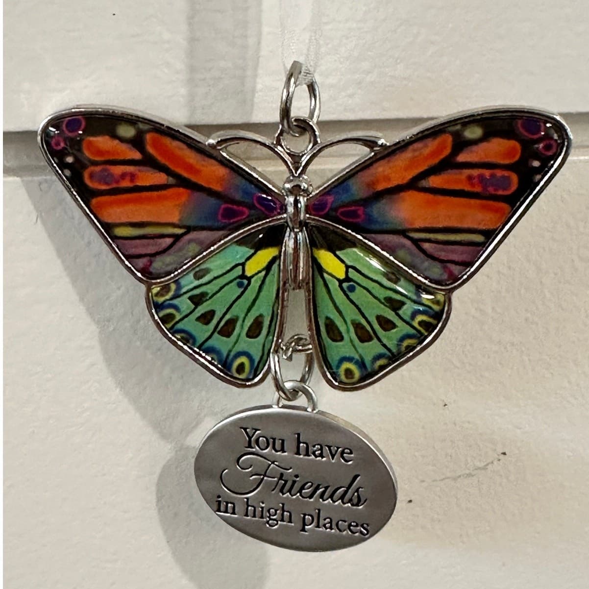 Colorful Butterfly Car Charm Ornament-'You Have Friends in High Places" - Thumbnail 2