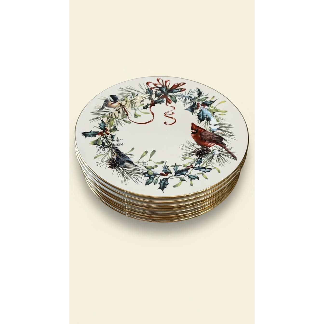 Lenox Holiday Winter Greetings 70 Pc Dinnerware Service for 8 w/Serving Pieces - Thumbnail 4
