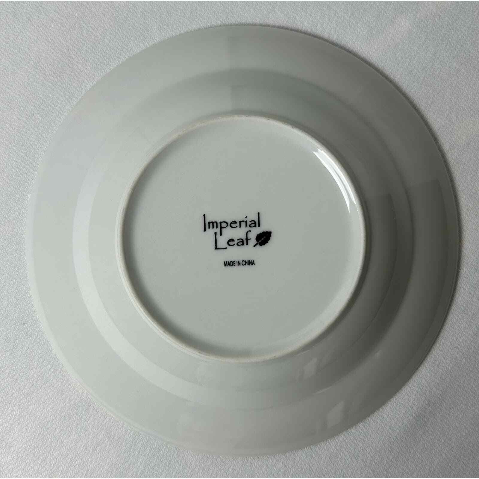 Vintage Imperial Tobacco Leaf China Floral Gold Trim Soup Bowl Retired-8" - Thumbnail 7
