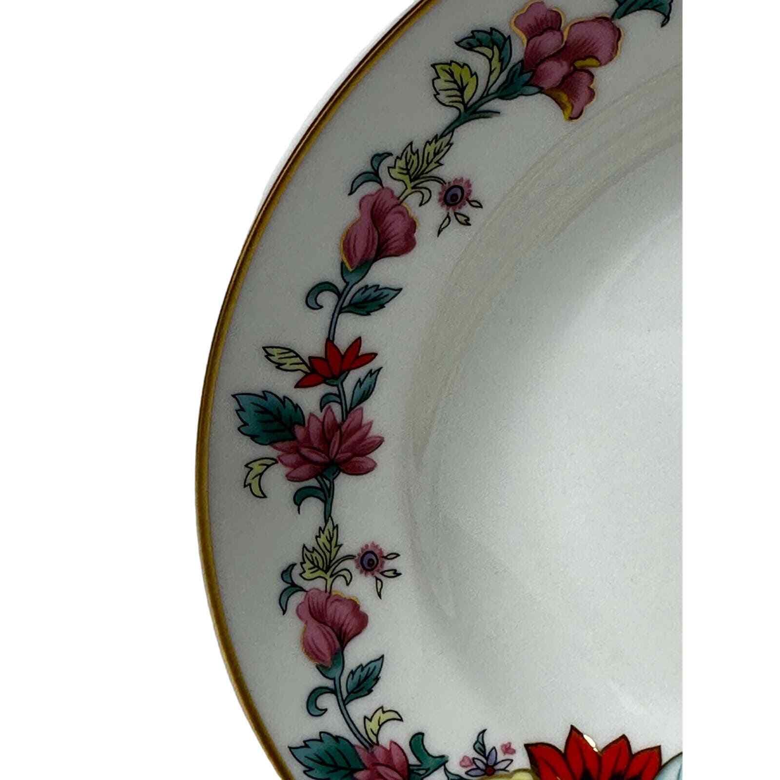 Vintage Imperial Tobacco Leaf China Floral Gold Trim Soup Bowl Retired-8" - Thumbnail 3