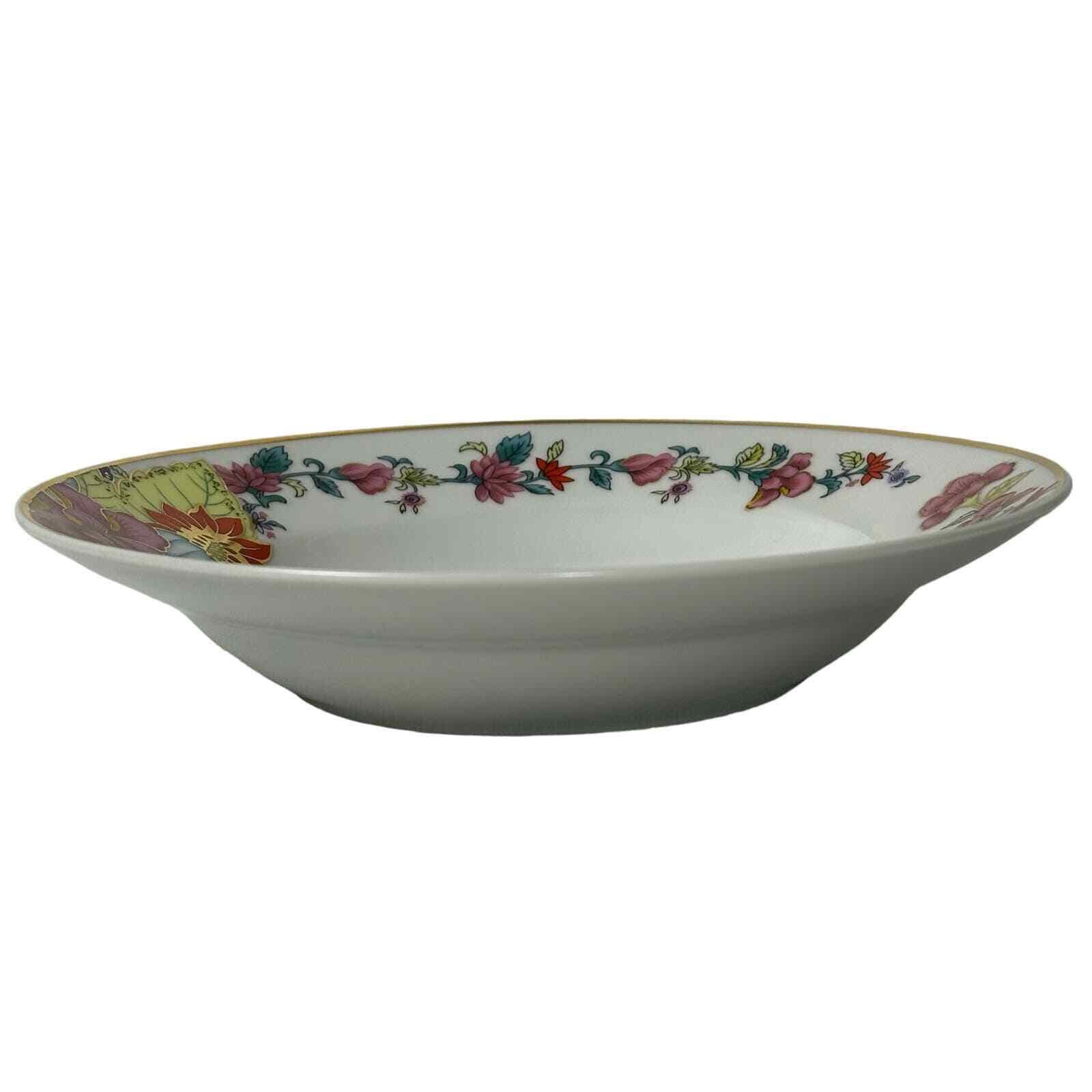 Vintage Imperial Tobacco Leaf China Floral Gold Trim Soup Bowl Retired-8" - Thumbnail 2