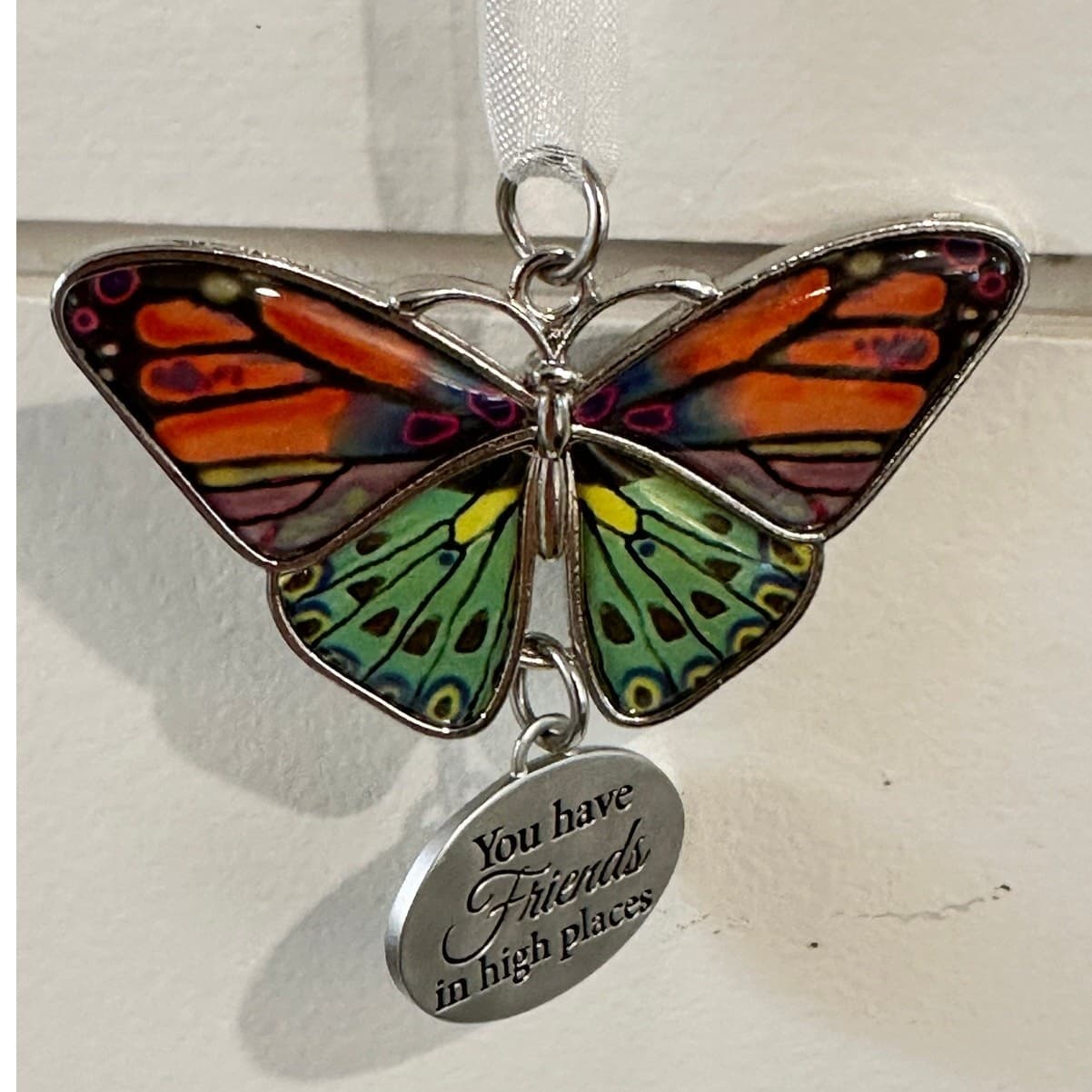 Colorful Butterfly Car Charm Ornament-'You Have Friends in High Places" - Thumbnail 3