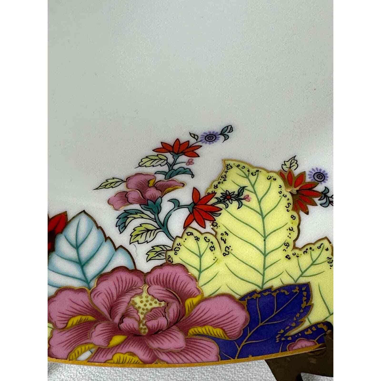 Vintage Imperial Tobacco Leaf China Floral Gold Trim Soup Bowl Retired-8" - Thumbnail 6