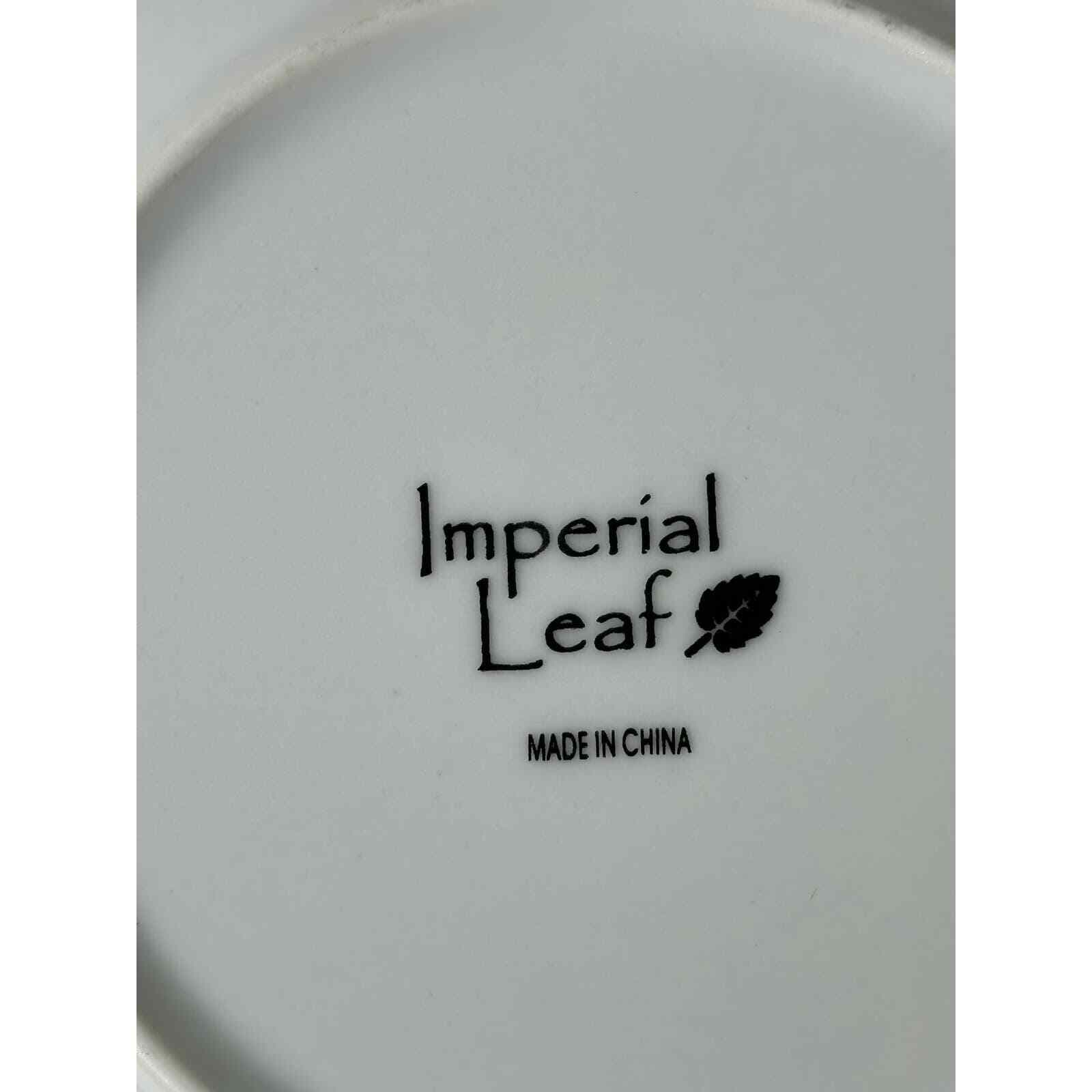 Vintage Imperial Tobacco Leaf China Floral Gold Trim Soup Bowl Retired-8" - Thumbnail 8