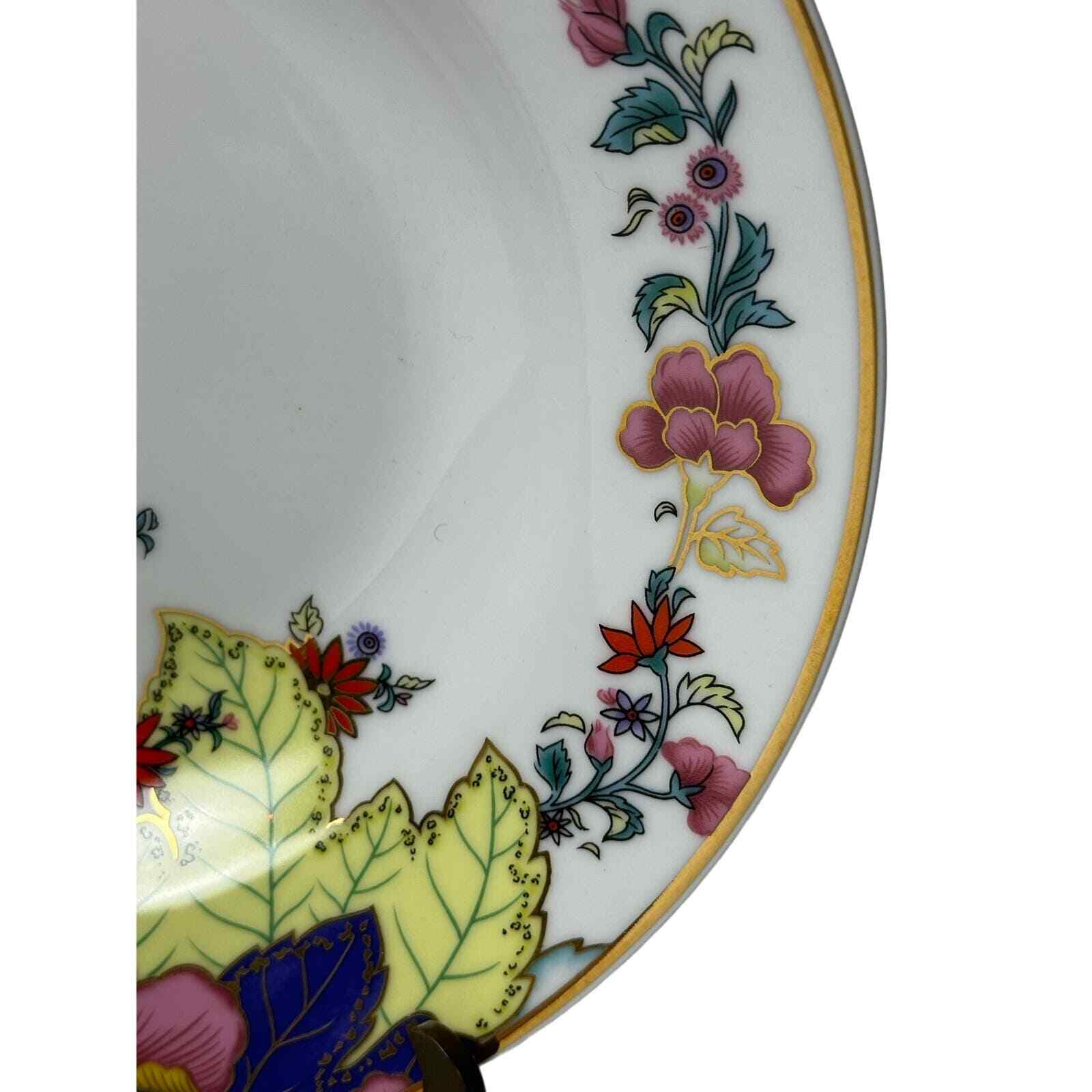 Vintage Imperial Tobacco Leaf China Floral Gold Trim Soup Bowl Retired-8" - Thumbnail 5
