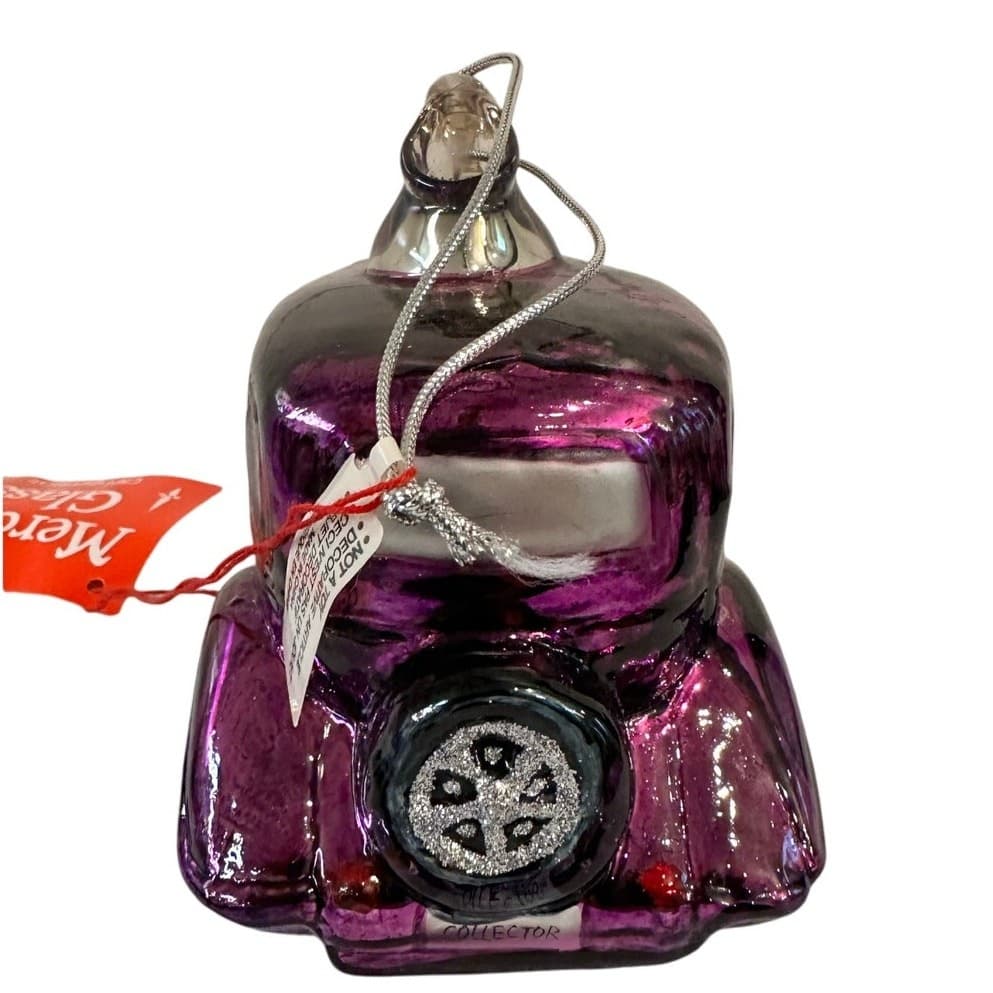 Department 56 Handblown Mercury Glass Jumbo Christmas 'Street Rod' Ornament-NWT - Thumbnail 4