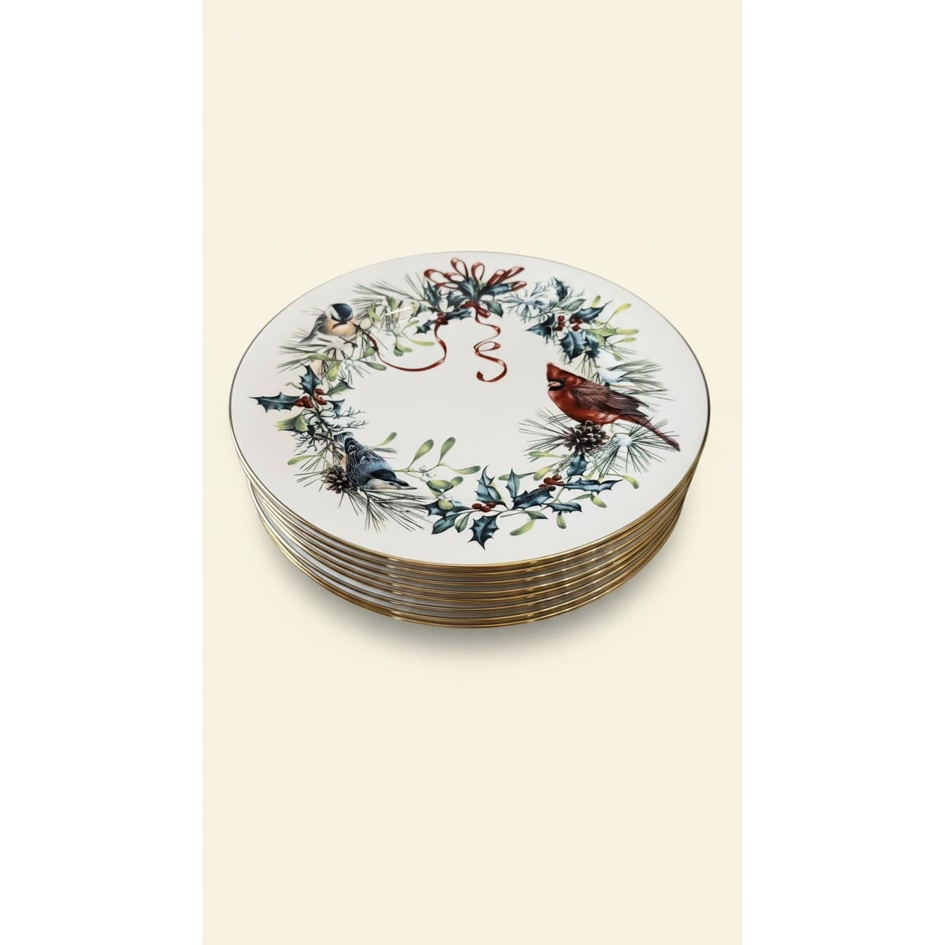 Lenox Holiday Winter Greetings 70 Pc Dinnerware Service for 8 w/Serving Pieces - Thumbnail 5