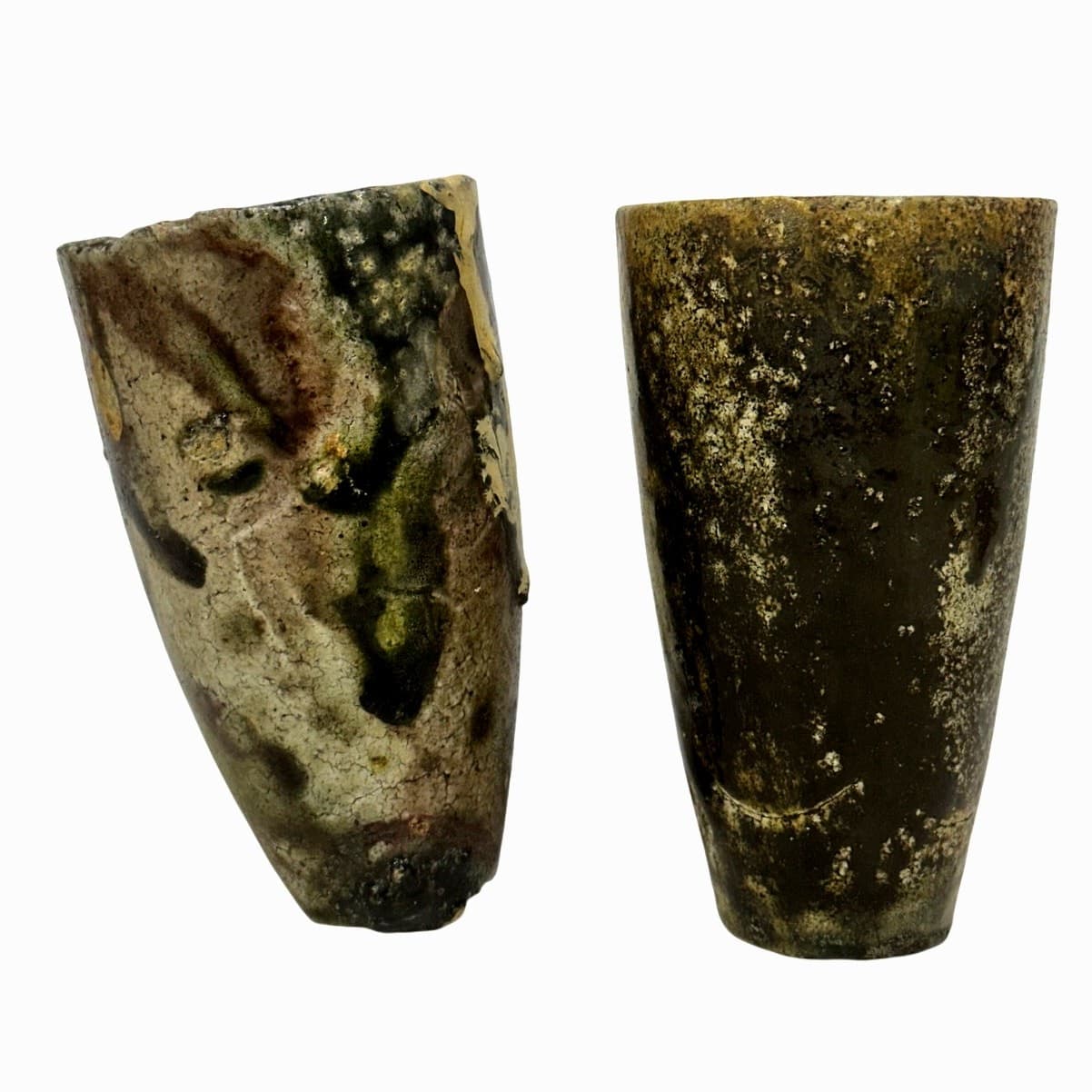 Unique & Rare Antique Early 1900's Russian Crucibles Display Art Vases-Set of 2 - Thumbnail 2