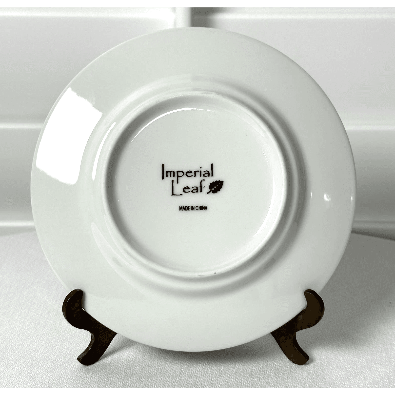 Vintage Imperial Tobacco Leaf China Floral Gold Trim Saucer Retired-6.25" - Thumbnail 6