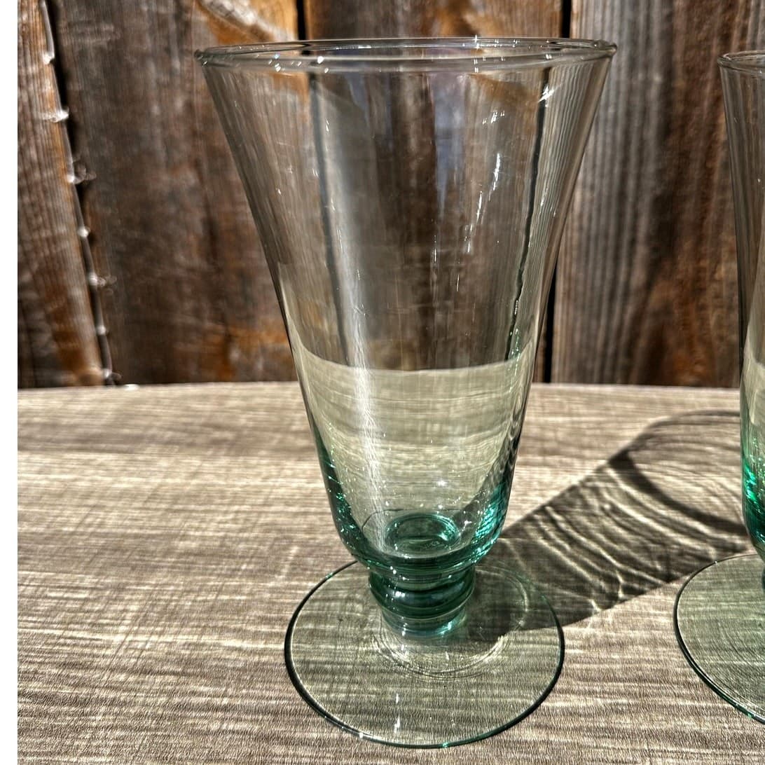 Mikasa Retired 1991-2001 'Domain' Green Vintage Iced Tea Glasses-Set of 2 - Thumbnail 6
