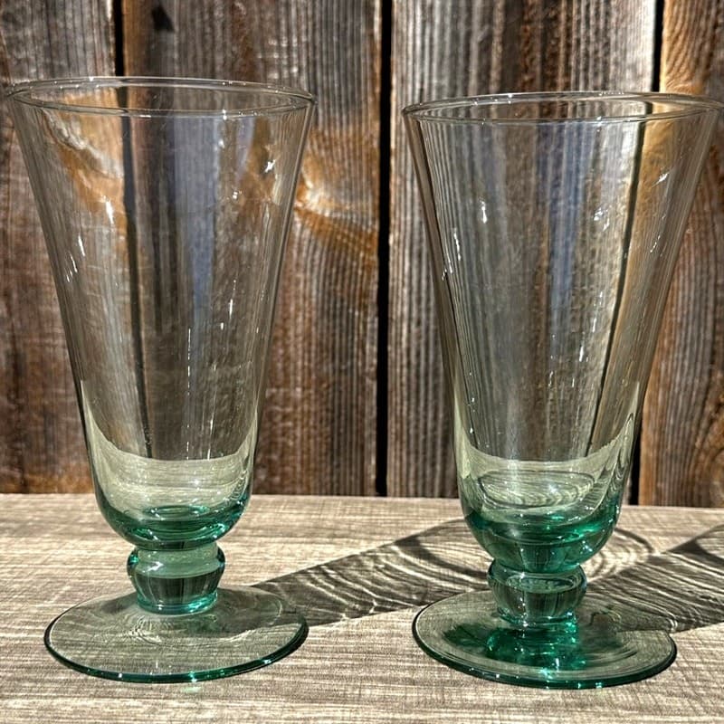 Mikasa Retired 1991-2001 'Domain' Green Vintage Iced Tea Glasses-Set of 2 - Thumbnail 7
