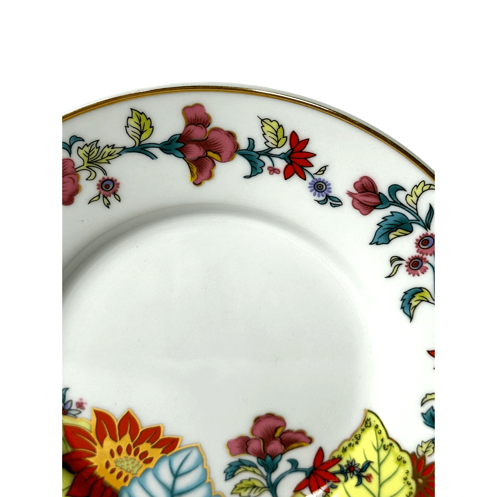 Vintage Imperial Tobacco Leaf China Floral Gold Trim Saucer Retired-6.25" - Thumbnail 3